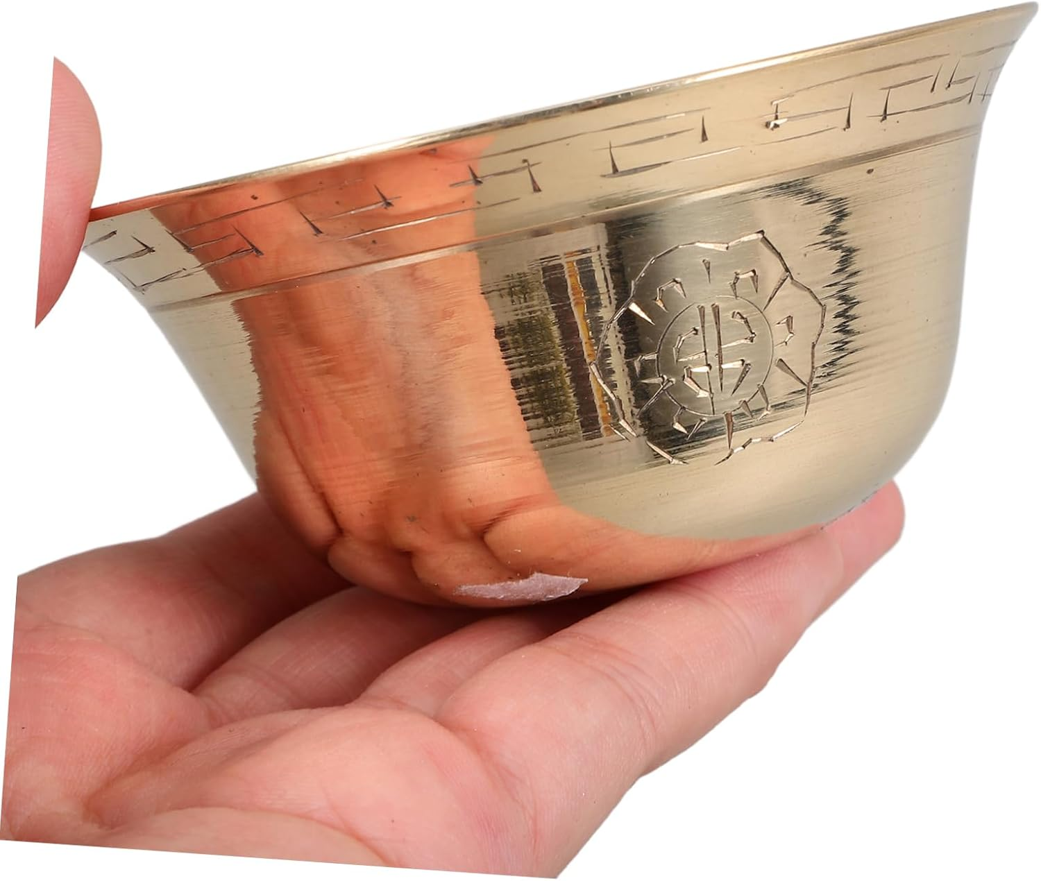 Buddhist Offering Bowl Brass Holy Water Cup for Worship for Daily Use Temples and Home Altars image number 1