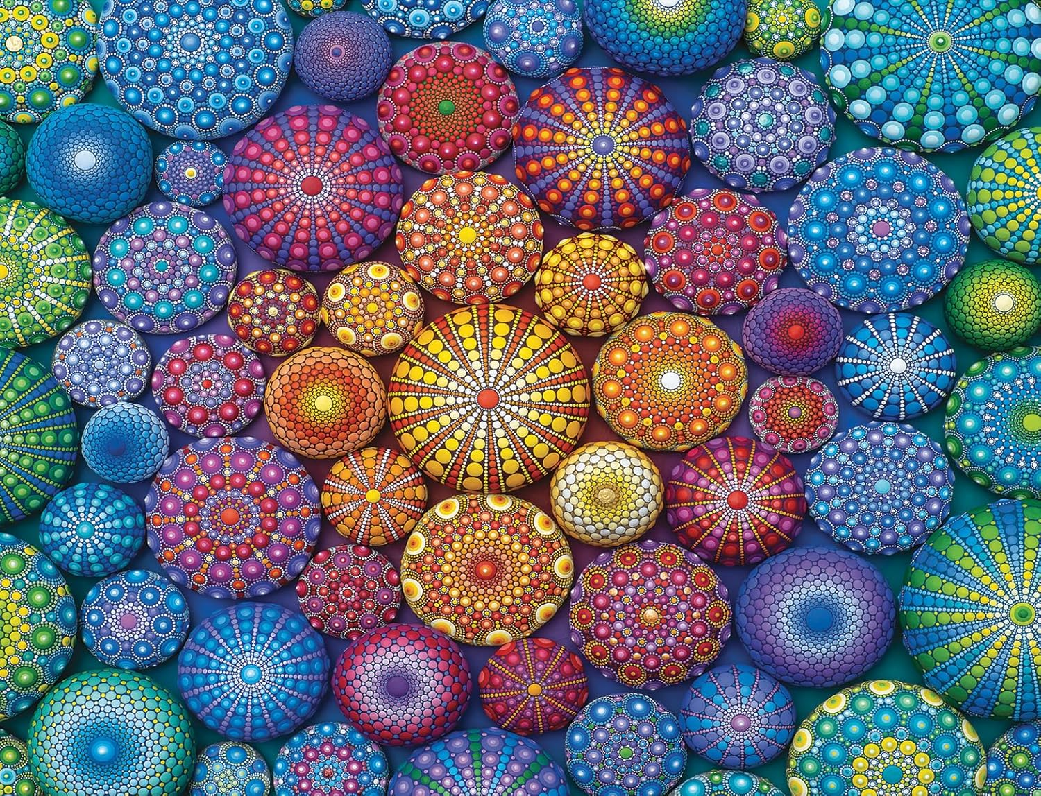 Ravensburger - Radiating Rainbow Mandalas 2000-Piece Jigsaw Puzzle for Adults & Collectors, Challenging Colorful Mandala Puzzle