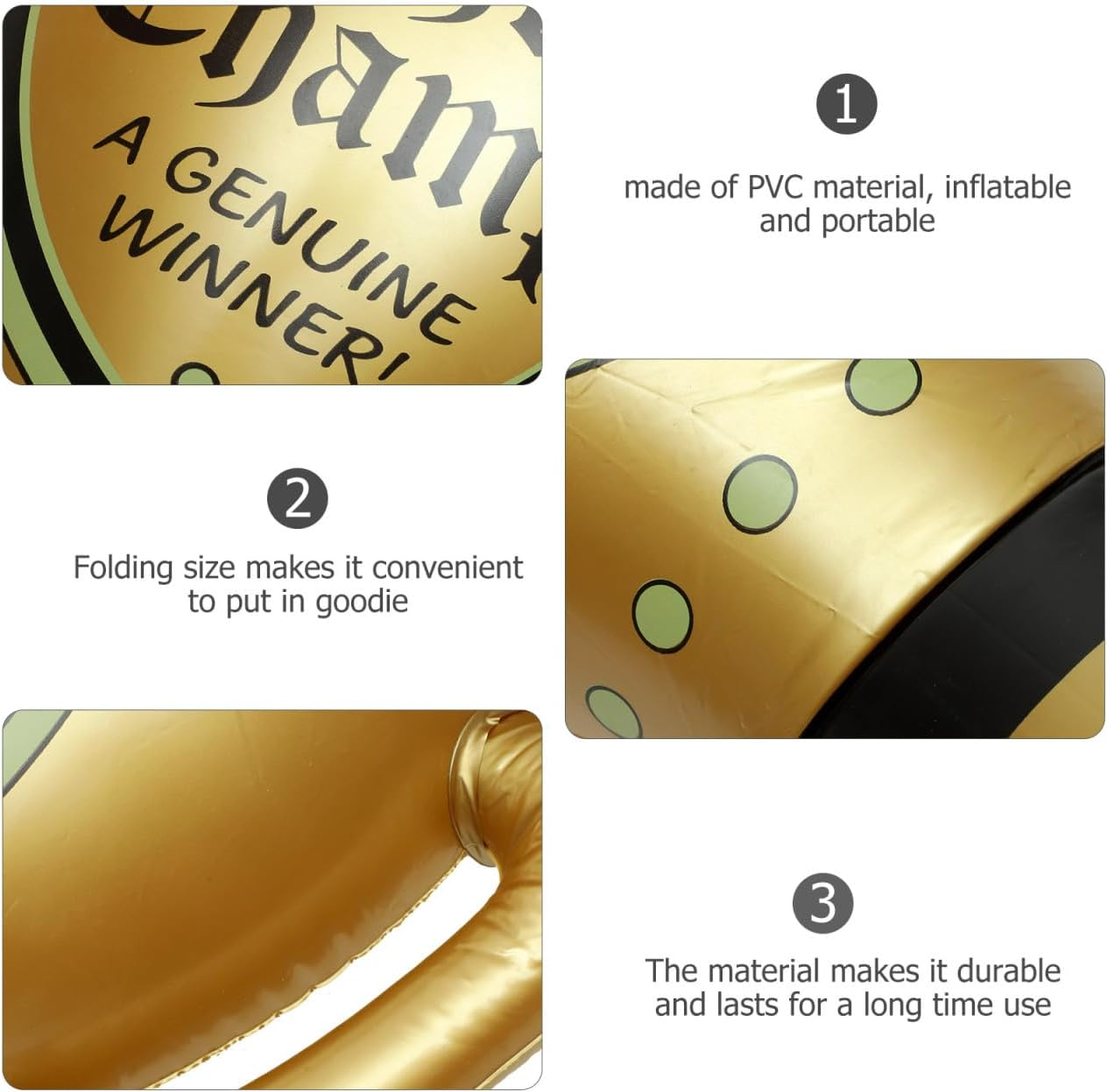 Outanaya Inflatable Trophy Toy Pvc Material Portable Prize Cup for Kids Sports Events Party Favor Game Prop image number 1