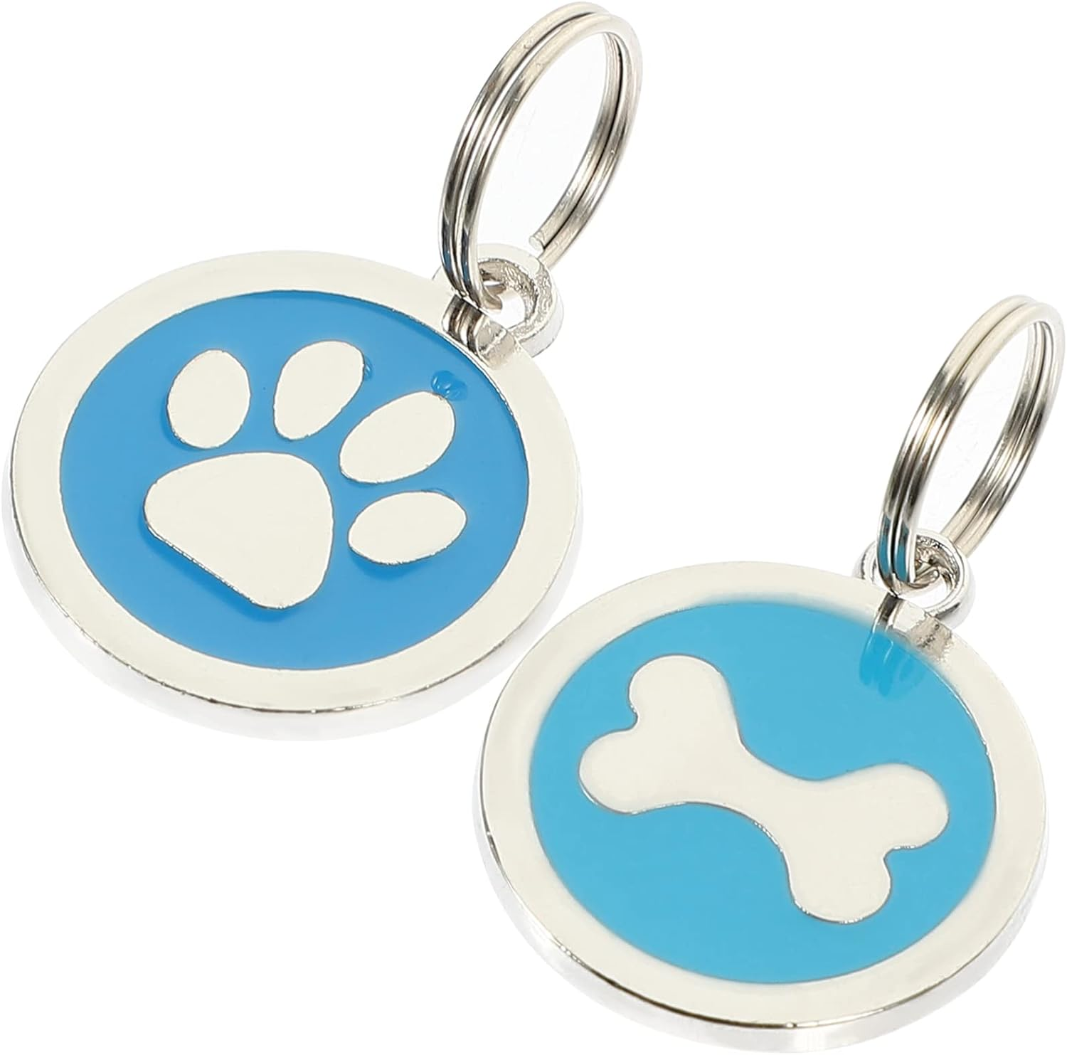 Mipcase Custom Labels round Labels Pet ID Tag 2Pcs: Dog Name Tag Engraved Dog Cat ID Tag Anti-Lost Tag Custom Tag Decorative Identity Collar Tag Tags Label image number 4
