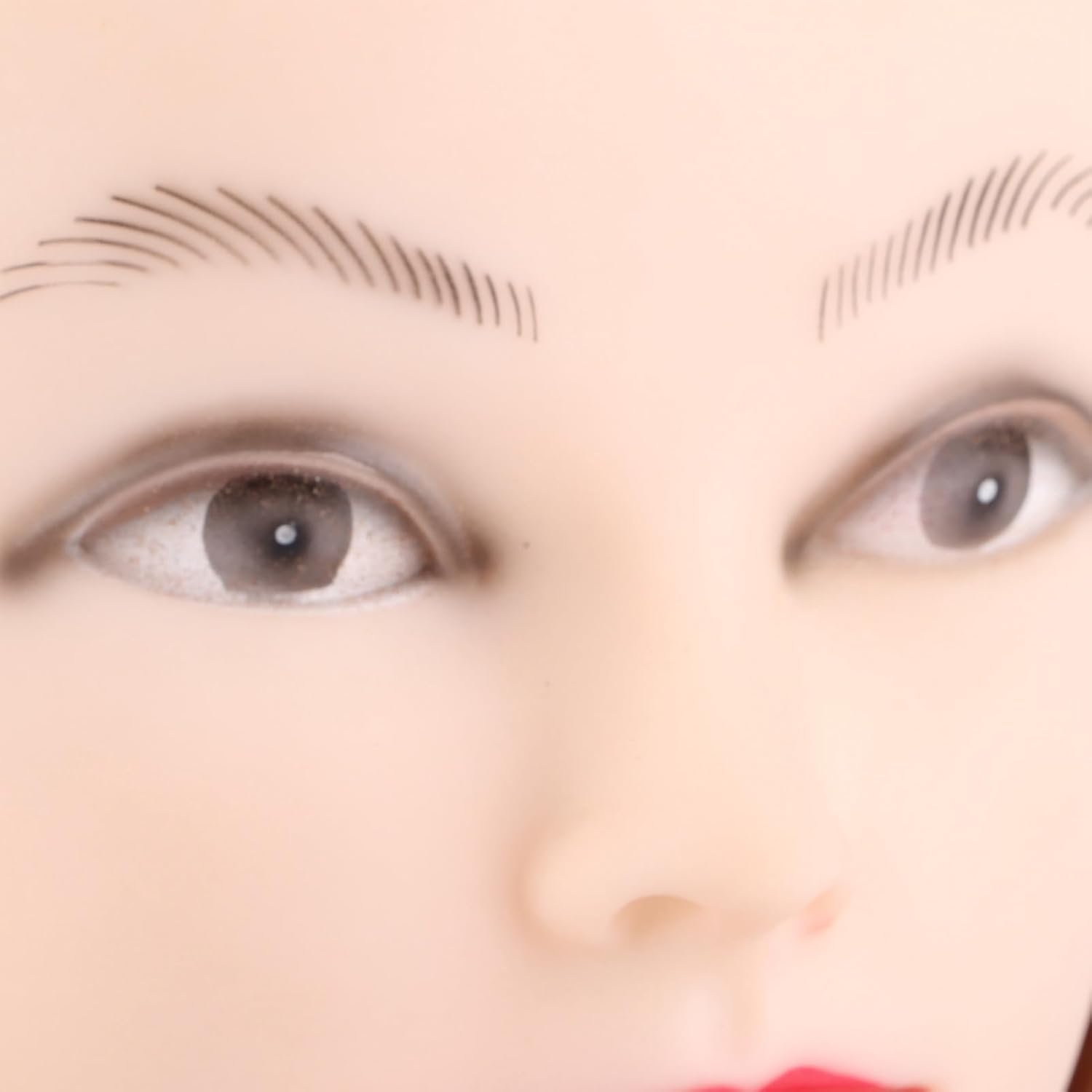 Jiawu Professional Cosmetology Training Mannequin Head with Golden Brown Synthetic Hair for Hair Styling, Cutting, Coloring Practice - Salon Styling Head Model for Hairstydress & Barber Students image number 3