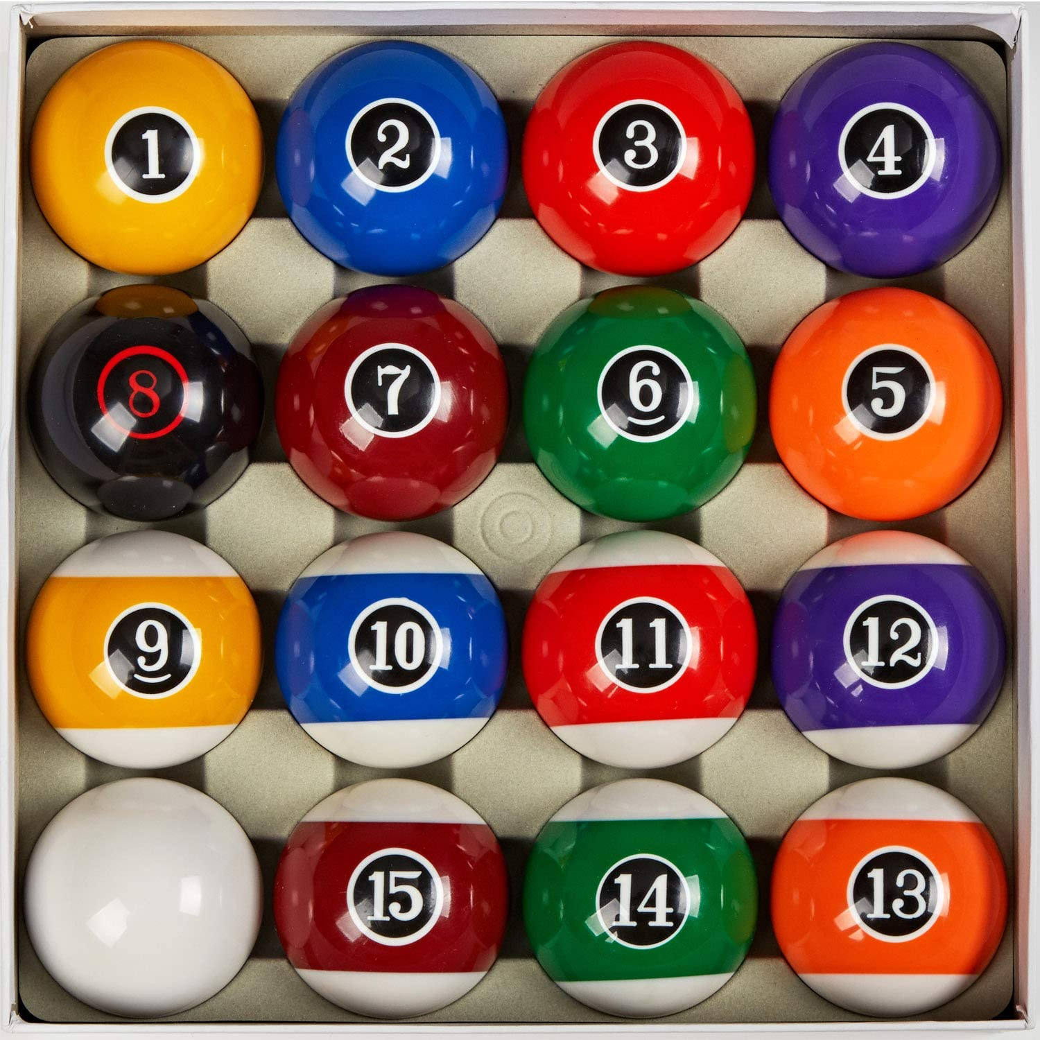 Collapsar Deluxe 2-1/4" Billiard Pool Balls Marble-Swirl Style Billiards Ball Complete 16 Ball Set (Several Style Available) image number 6