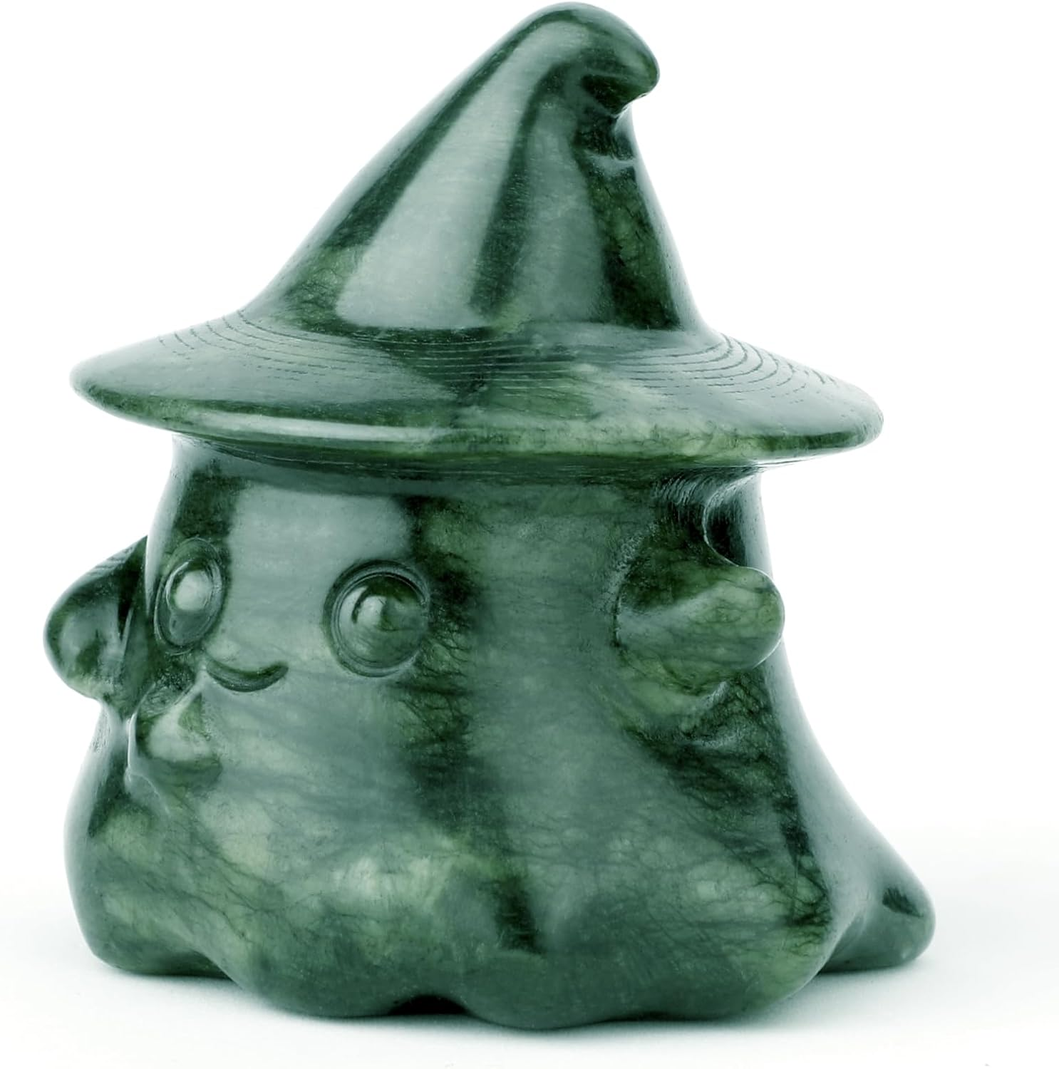 Gemshan Ghost Statue Decorations Indoor, Cut Ghost Statue with Wizard Hatsculpture Spooky Halloween Decor for Home Table Tray Shelf image number 3