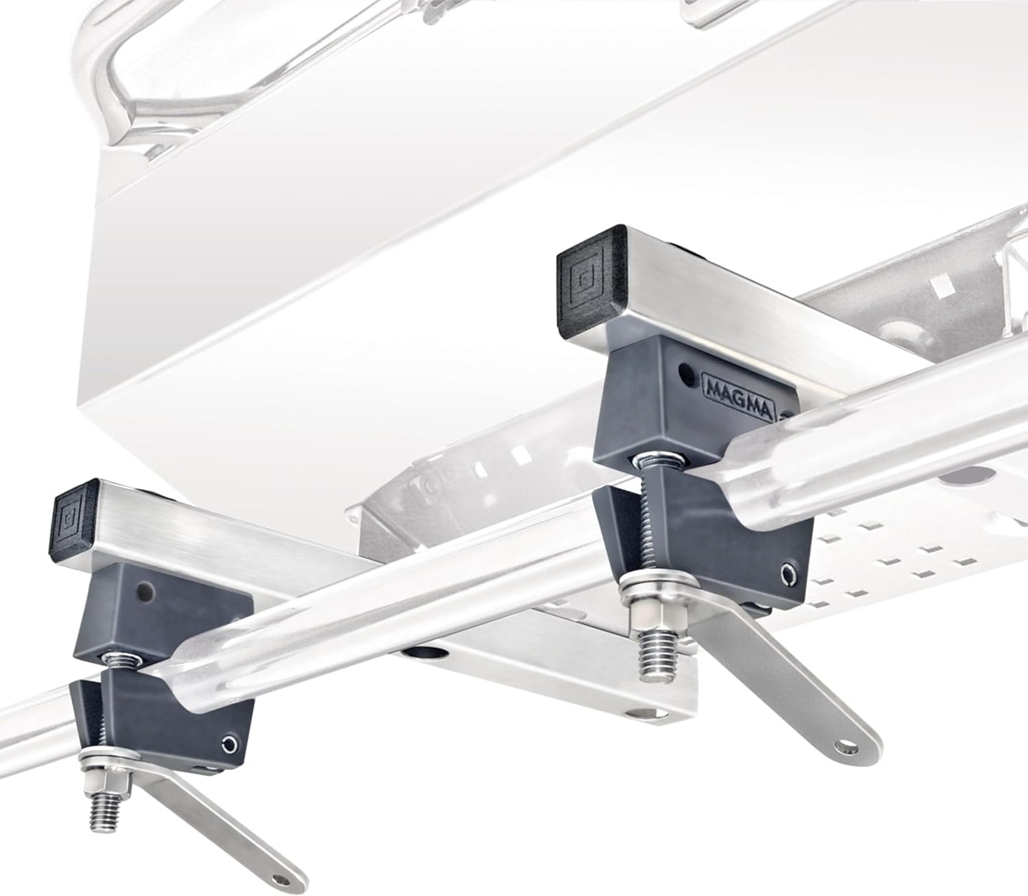 Magma Mount, Dual Extended Horizontal round Rail, 1", DM Dual Mount Tables/Gourmet Series Grills