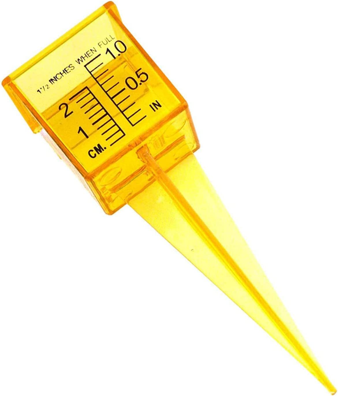 New Resources Group (Ships from USA Same or Next Day) - 10 Pack 1.5" Rain/Sprinkler Gauge, Wide Mouth, Bright Yellow, Outdoor Water Measuring Tool