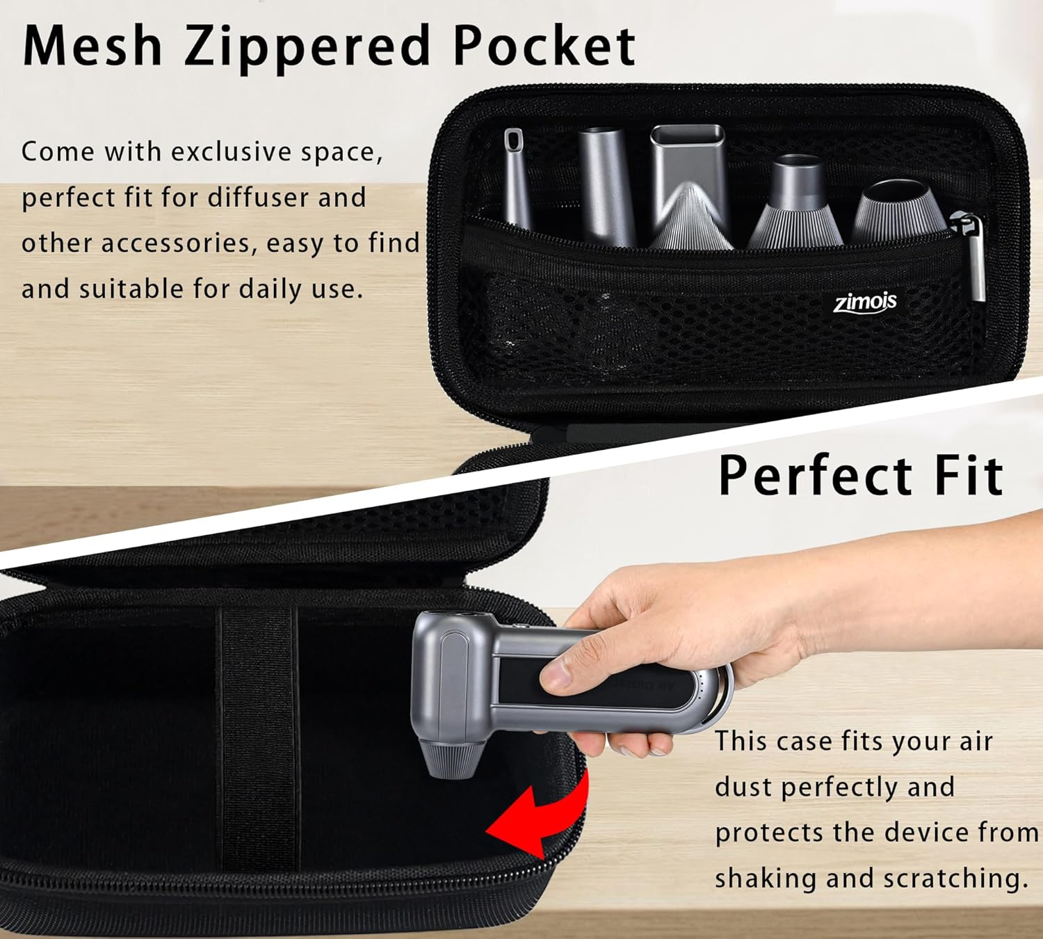 Hard Case Compatible for WOLFBOX MF100 Electric Air Duste,Hard EVA Case for Air Jet Blower to Protect Your Duster from Damage and Parts Missing(Only Box) image number 6