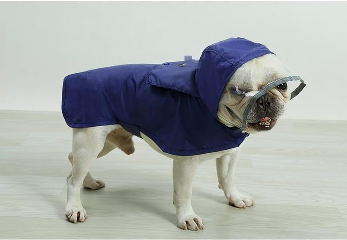 Waterproof Dog Raincoat Hooded Rain Poncho Slicker, Adjustable Pet Rain Jacket with Reflective Strip and Packable Pocket, Lightweight Dog Rain Coats for Small Medium Large Dogs (Blue, XXL)