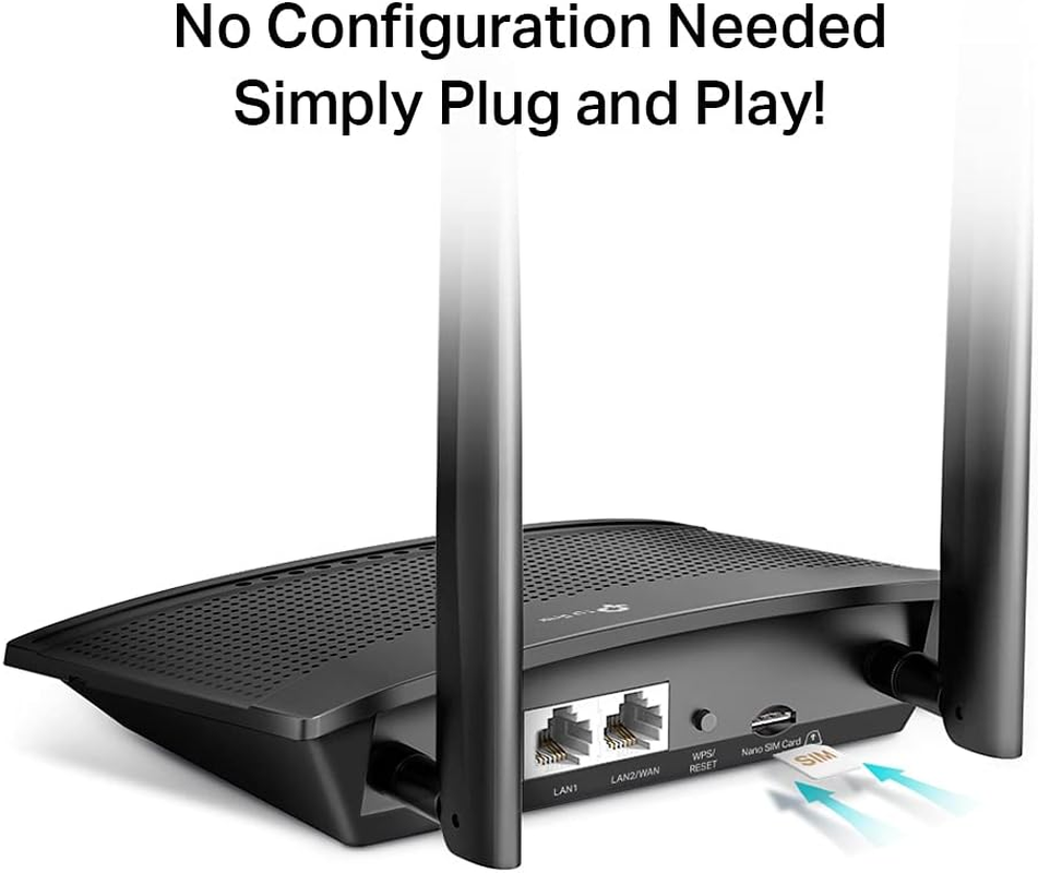 Tp-Link 300 Mbps Wireless N 4G LTE Router, 4G Network, Connects up to 32 Devices, SIM Card Slot, Wi-Fi Router Mode, LAN/WAN Port, No Configuration Needed, Parental & Access Control (TL-MR100) image number 6