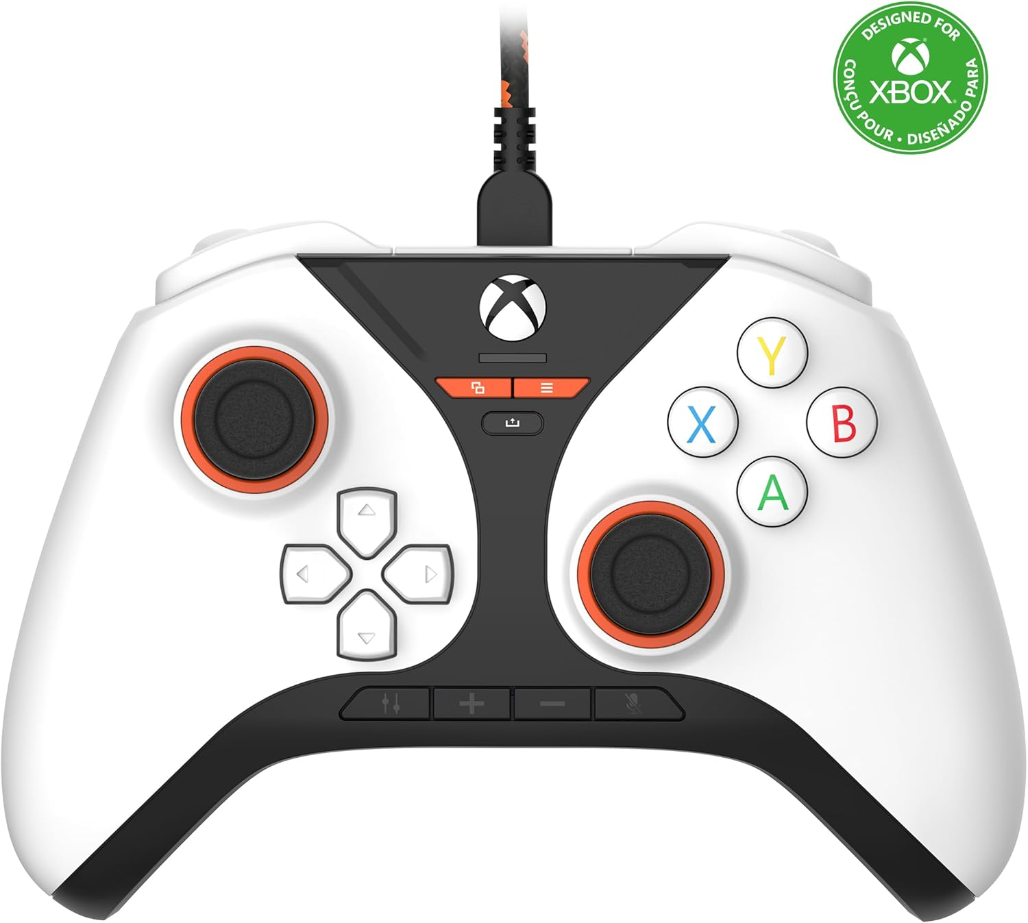 Snakebyte Gamepad Pro X&trade; Wired Xbox Controller Smart Gamepad for Windows Xbox 360 and Series X with Hall Effect Sensors Detachable USB-C Cable Paddles and 3.5Mm Headset Jack White