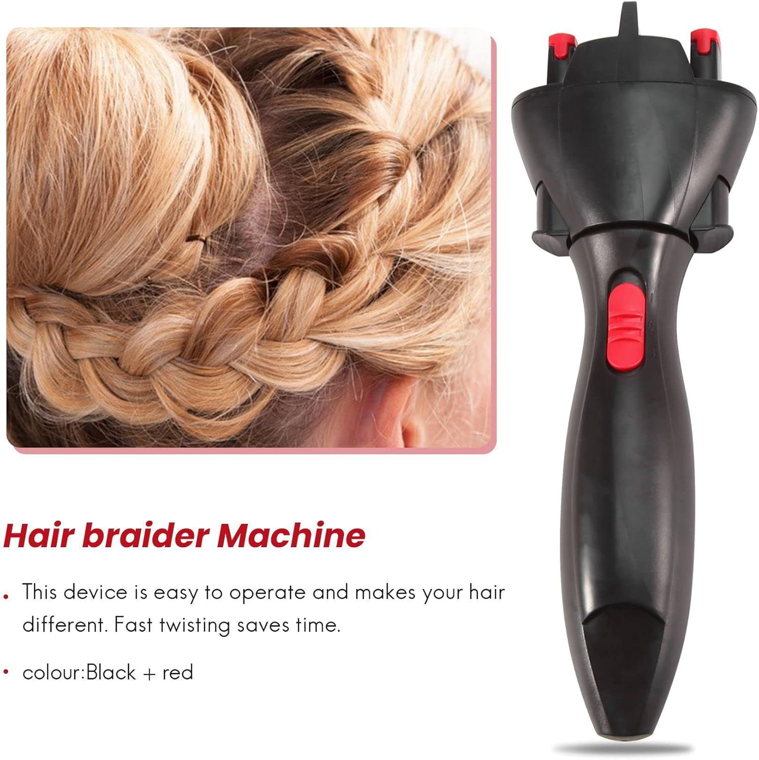 MOUNAY Electric Hair Braider Automatic Twist Braider Knitting Device Hair Braider Machine Braiding Hairstyle Hair Styling Tool image number 5