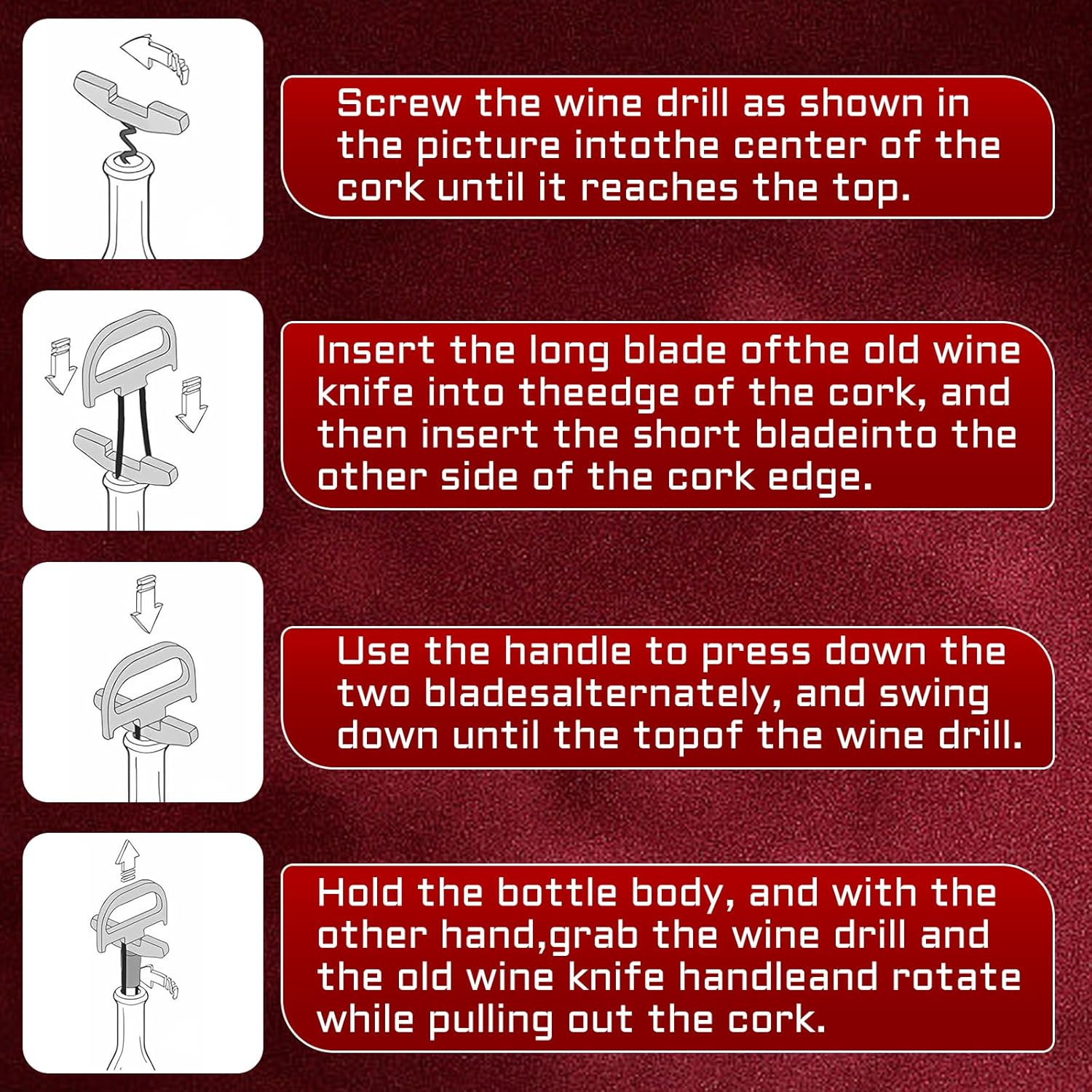 3 in 1 Ah-So Wine Opener & Wine Cork Openers,Ah so Wine Opener for Connoisseurs to Remove the Older and Fragile Wine Corks,Old Wine Corkscrew Wine Bottle Openers(Classic) image number 5