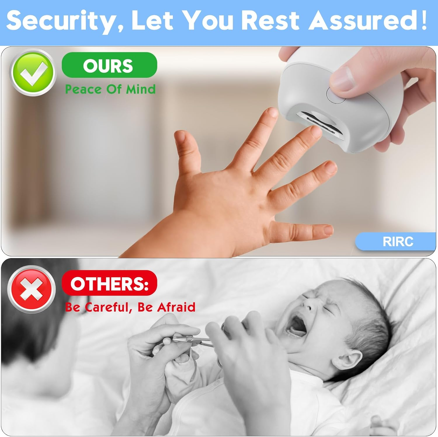 Electric Nail Clipper with USB Charging, Nail Chip Storage Electric Nail Trimmer, 2 Speed Levels for Babies, Seniors and Adults (Frosted White) image number 3