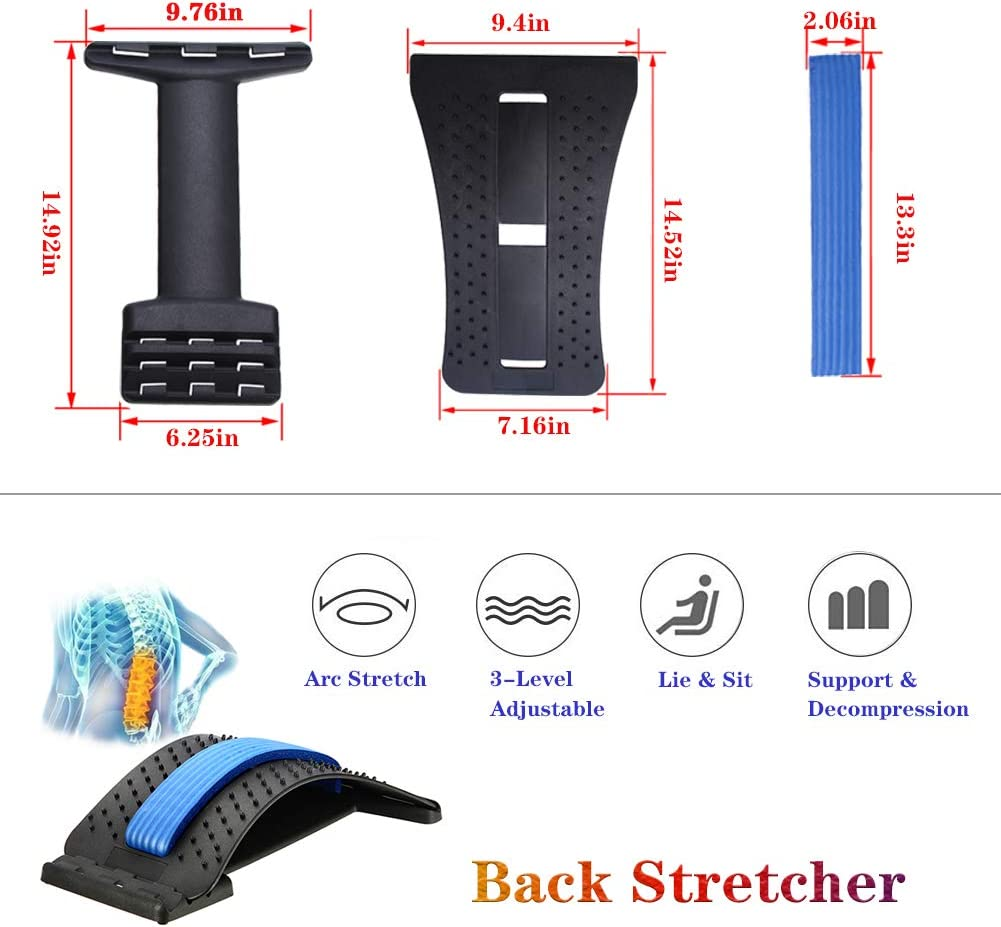 Back Stretcher for Lumbar Spine, Lower Back Stretching Device with 3-Level Different Stretching Archs Relieves Back Pain Caused by Herniated Disc, Sciatica, Scoliosis image number 6