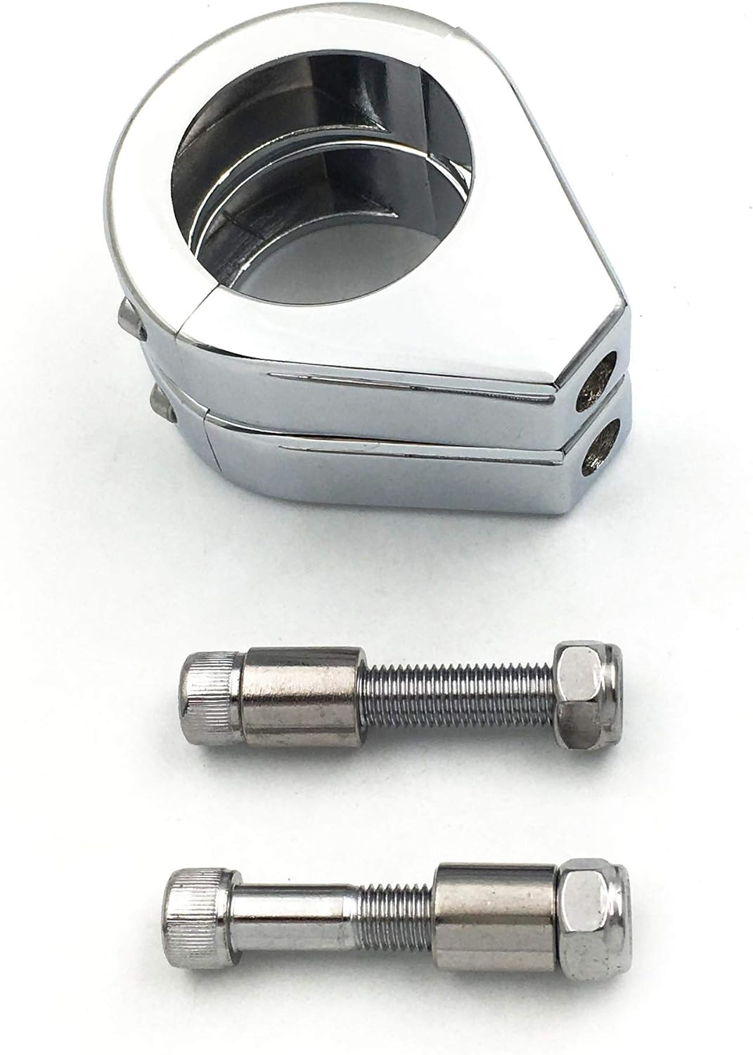 HTT- Motorcycle Fork Clamp Turn Signal Clamps for Harley Softail Mount Bracket 39Mm Fork Chrome