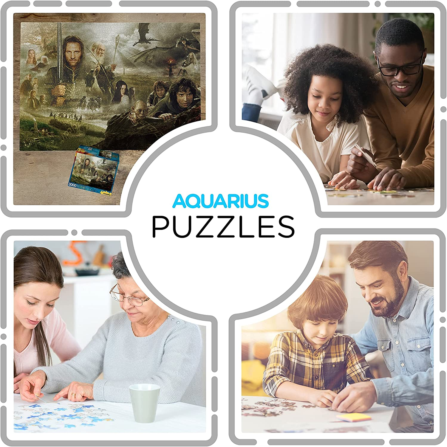 Aquarius Lord of the Rings Saga 3000 Piece Jigsaw Puzzle, Multicolor, 68520 image number 1