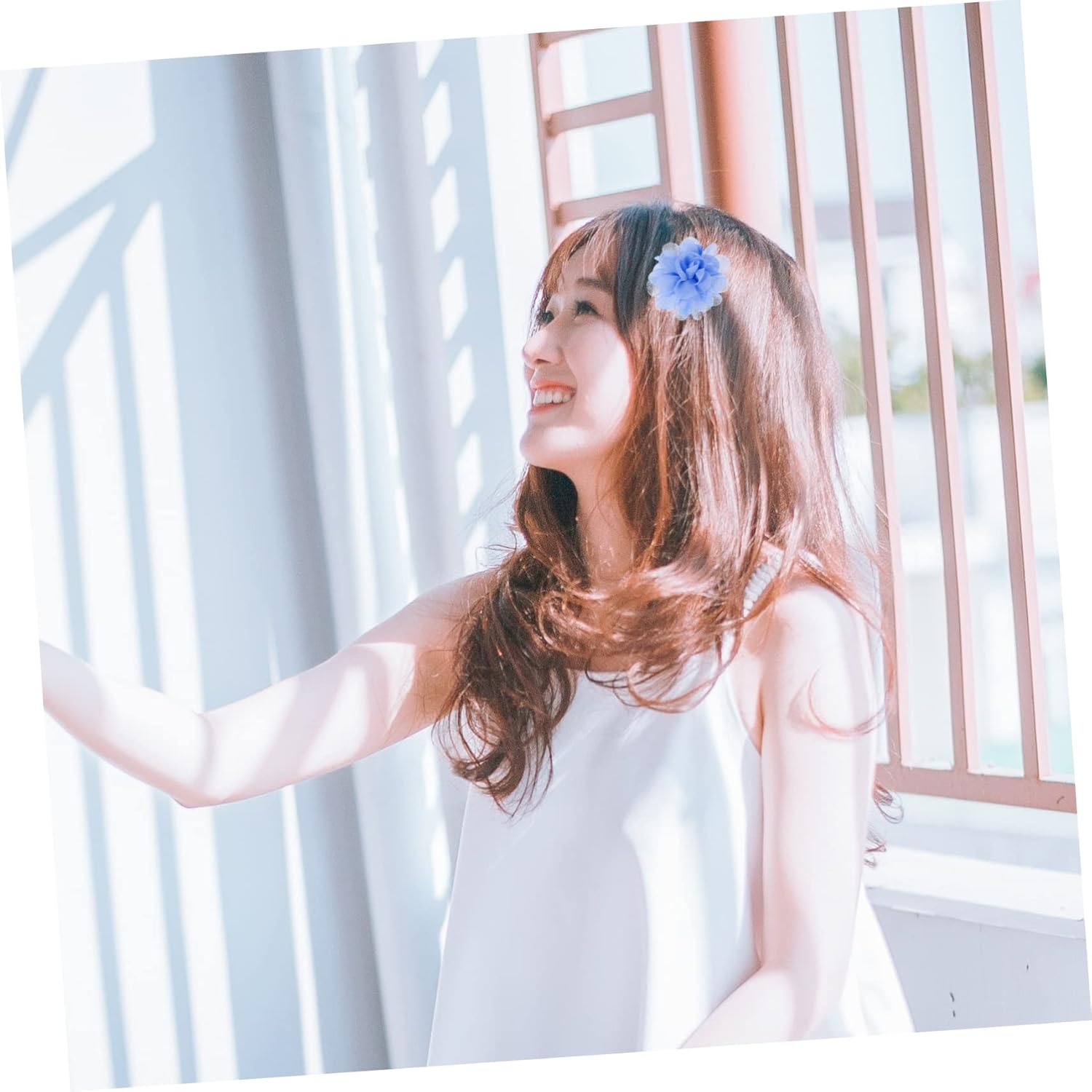 KALLORY 20Pcs Artificial Flower Hairpins for Girls Floral Hair Clasps Cute Hair Accessories for Doll Head Styling and Boys and Girls Random Color image number 5