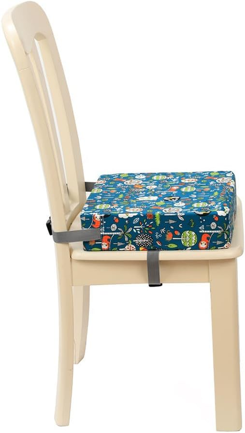 Toddler Booster Seat for Dining Table, Booster Seat for Table with Non-Slip Bottom and Straps, Washable Portable Thick Chair Increasing Cushion for Kids (Style A) image number 6
