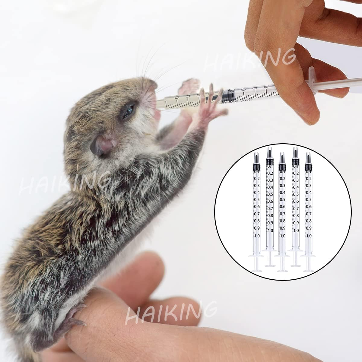 1ML Syringe, 20 PCS Catheter Tip Plastic Syringe for Industrial or Scientific & Pets Feeding （White）