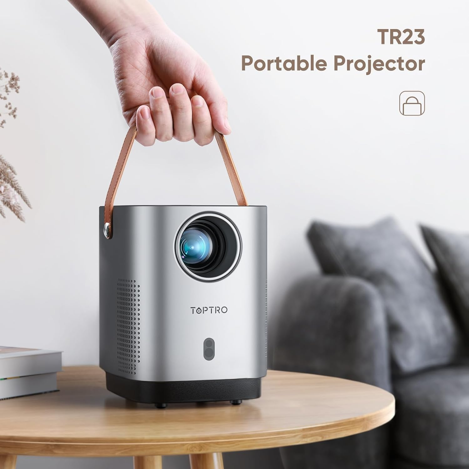 TOPTRO Mini Projector【Electric Focus & 22000 Lumen】 2025 Upgrade Portable Projector 4K 1080P Support, 5G Wifi Bluetooth Projector with Keystone Correction, Home Projector for Ios/Android/Ps5 image number 3