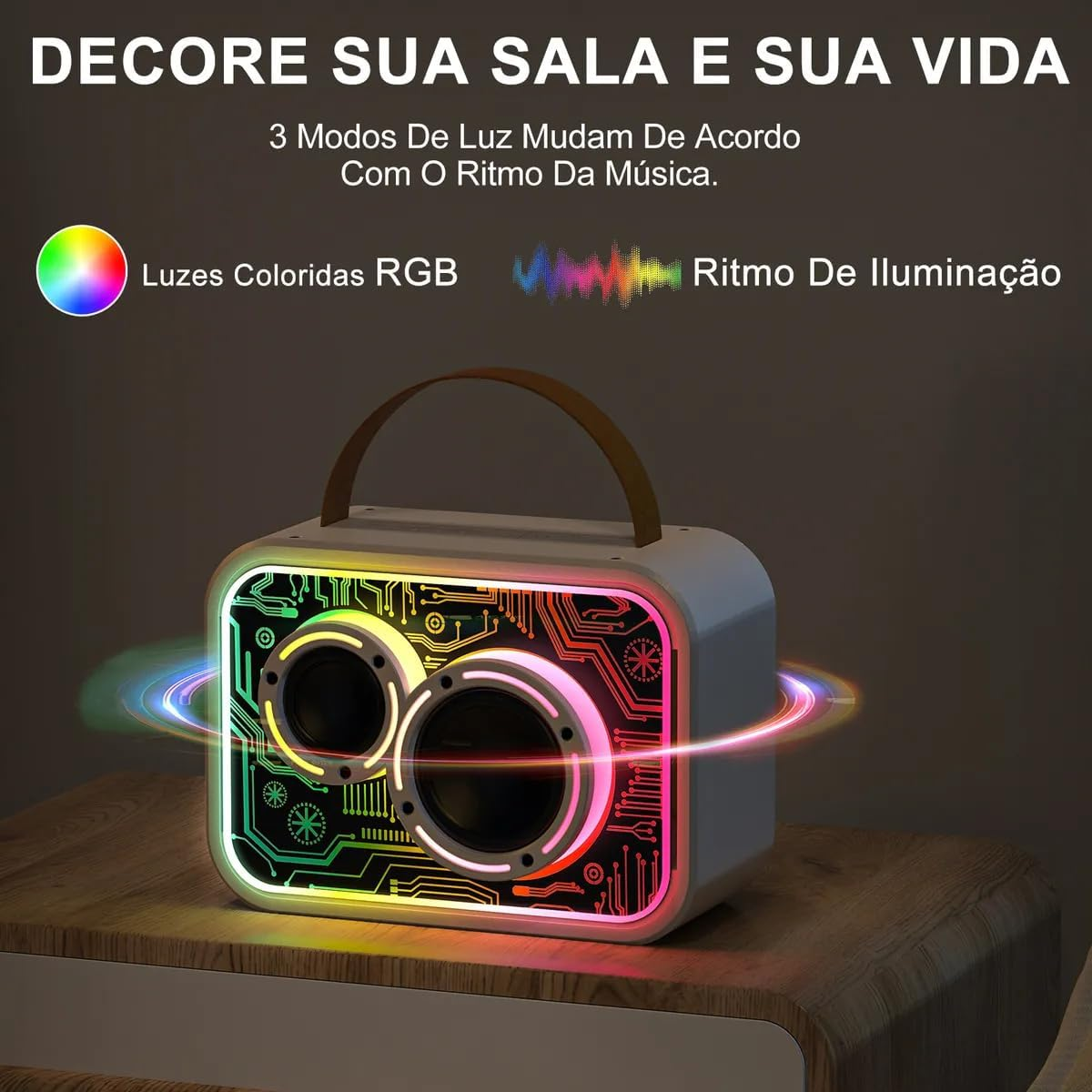 JYX Karaoke Machine with 2 Wireless Microphones for Adults, Bluetooth 5.3 Karaoke Microphone Wireless System with LED Lights, Portable Karaoke Speaker for Party (30W) image number 2