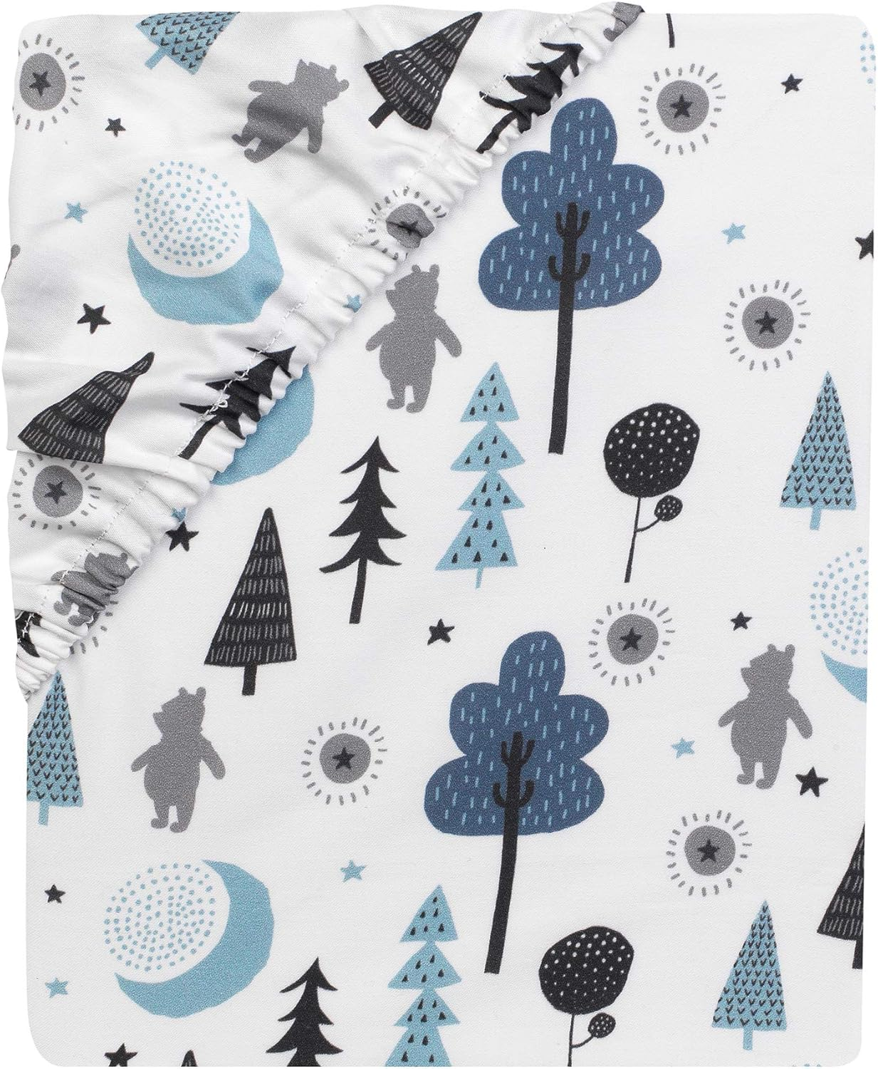 Lambs & Ivy (LAMCR) Forever Pooh 3-Piece Mini Crib Bedding Set, Blue (780020) image number 6