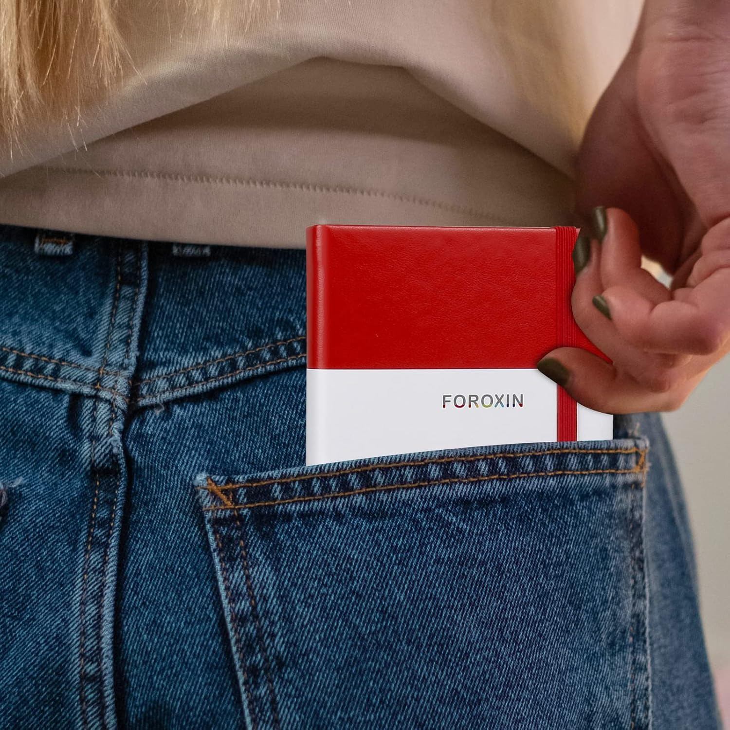 Lined Pocket Journal Notebook, 2 Pack, (Orange), 160 Pages, Small, 3.86 Inches X 5.51 Inches - 100 Gsm Thick Paper, Hardcover image number 4