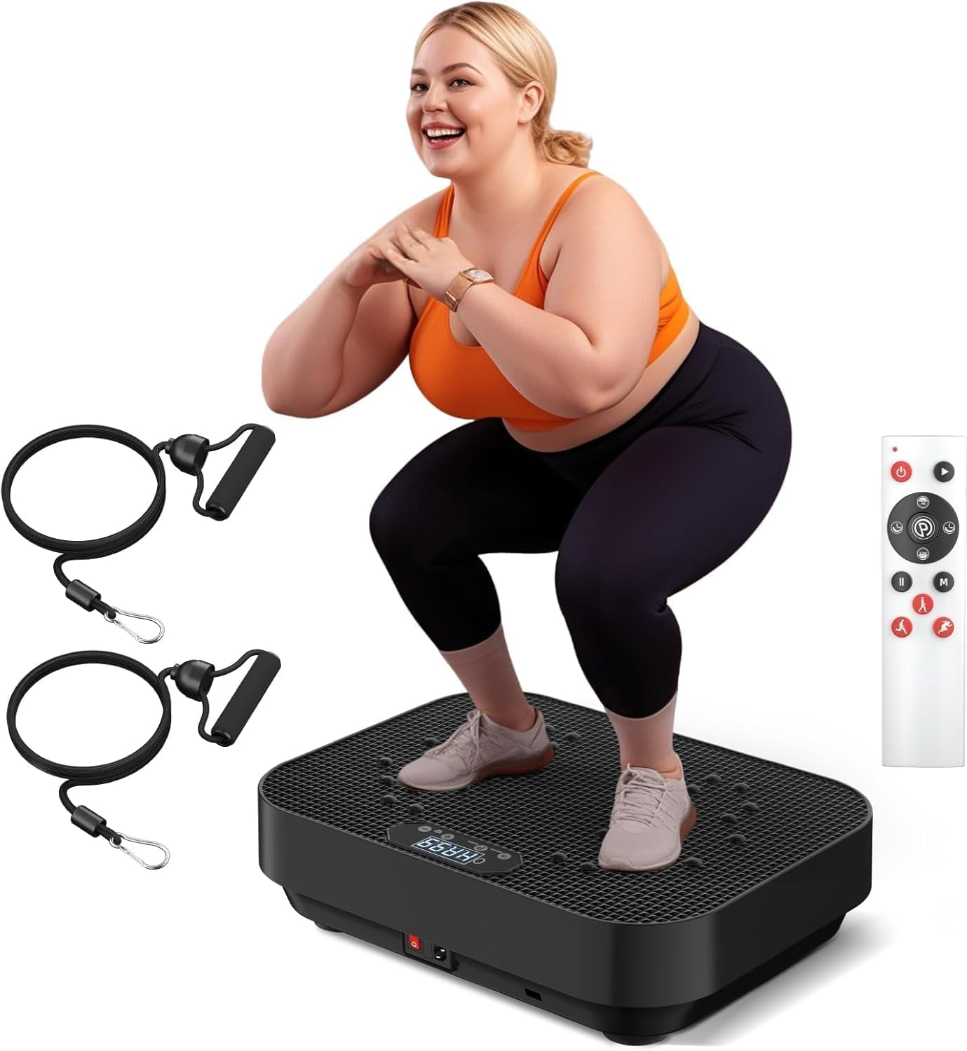 Vibration Plate Exercise Machine Lymphatic Drainage, Portable Full Body Vibration Platform Machine for Weight Loss, Full Body Workout Vibrate Fitness Platform image number 2