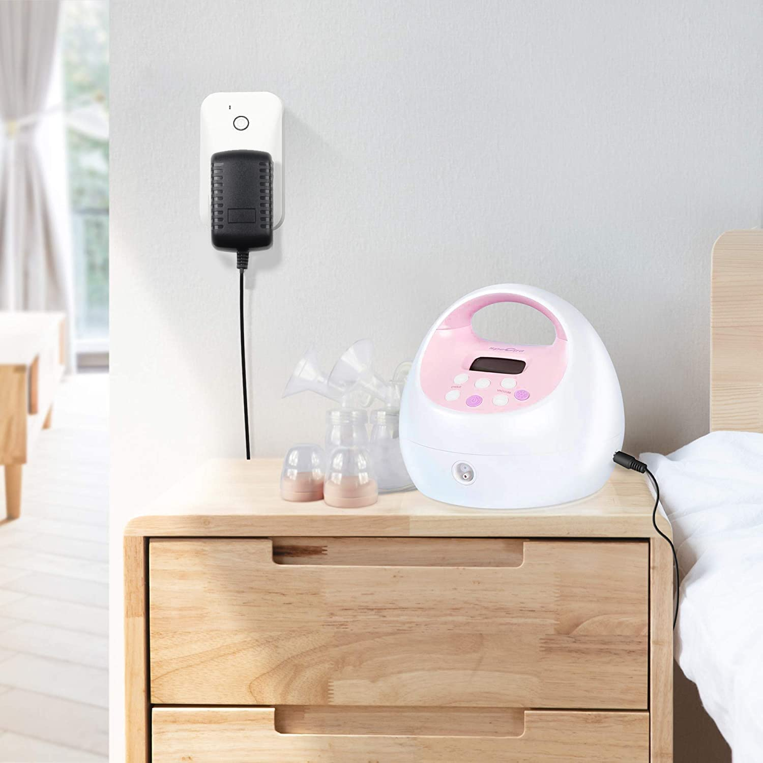 HECHOBO 12V Charger Power Cord AC Adapter for Spectra Electric Breast Pump S1 / S2 / SPS100 / SPS200 / 9 plus Charging Cord, Baby Breast Pumps Power Supply 3M image number 3