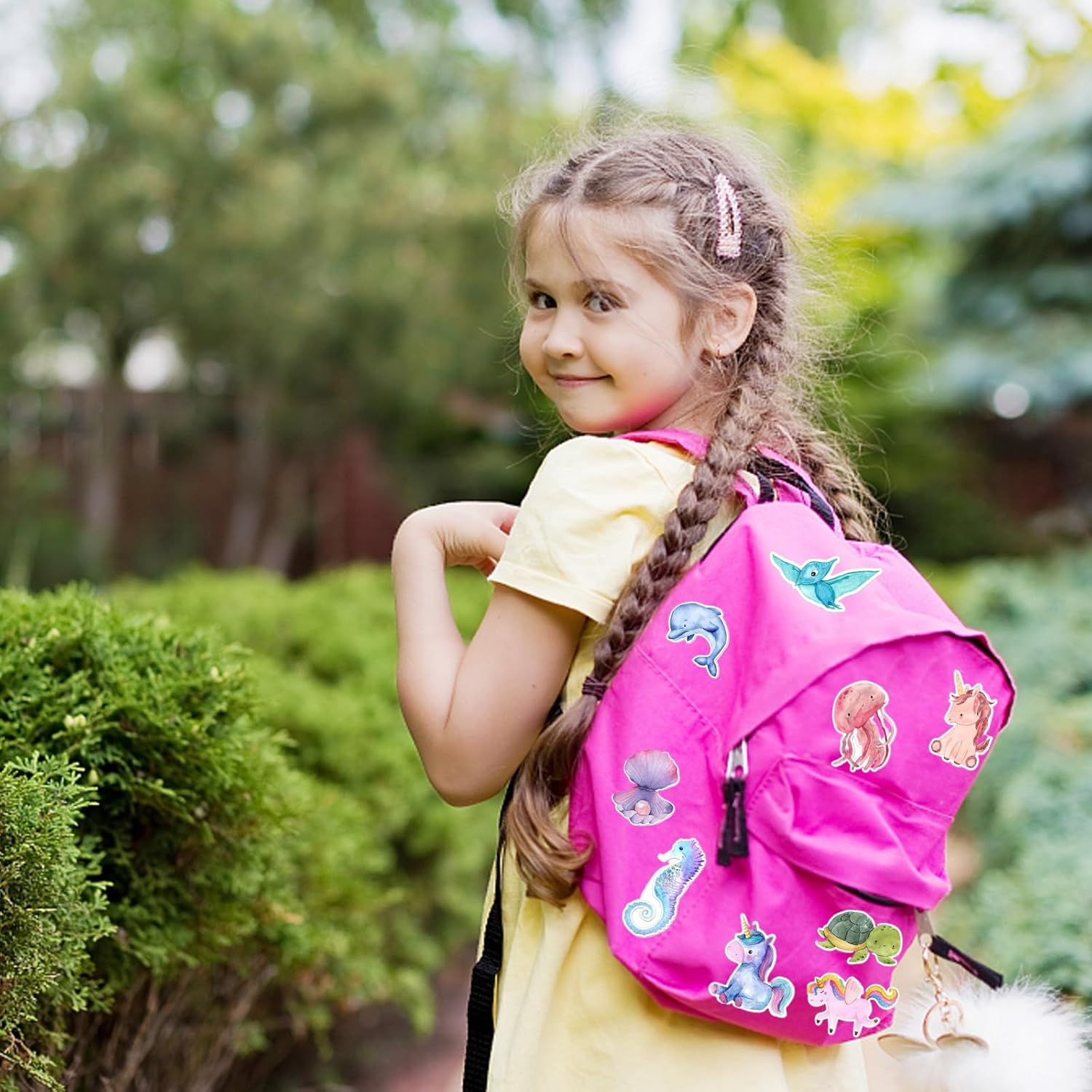 1500Pcs(3 Rolls 2.5Cm/1Inch) Reward Stickers Animal Stickers Unicorn Dinosaur Ocean Animal Stickers Cartoon Teacher Reward Stickers for Kids Party Decoration Children Classroom Nursery School Supplies image number 3