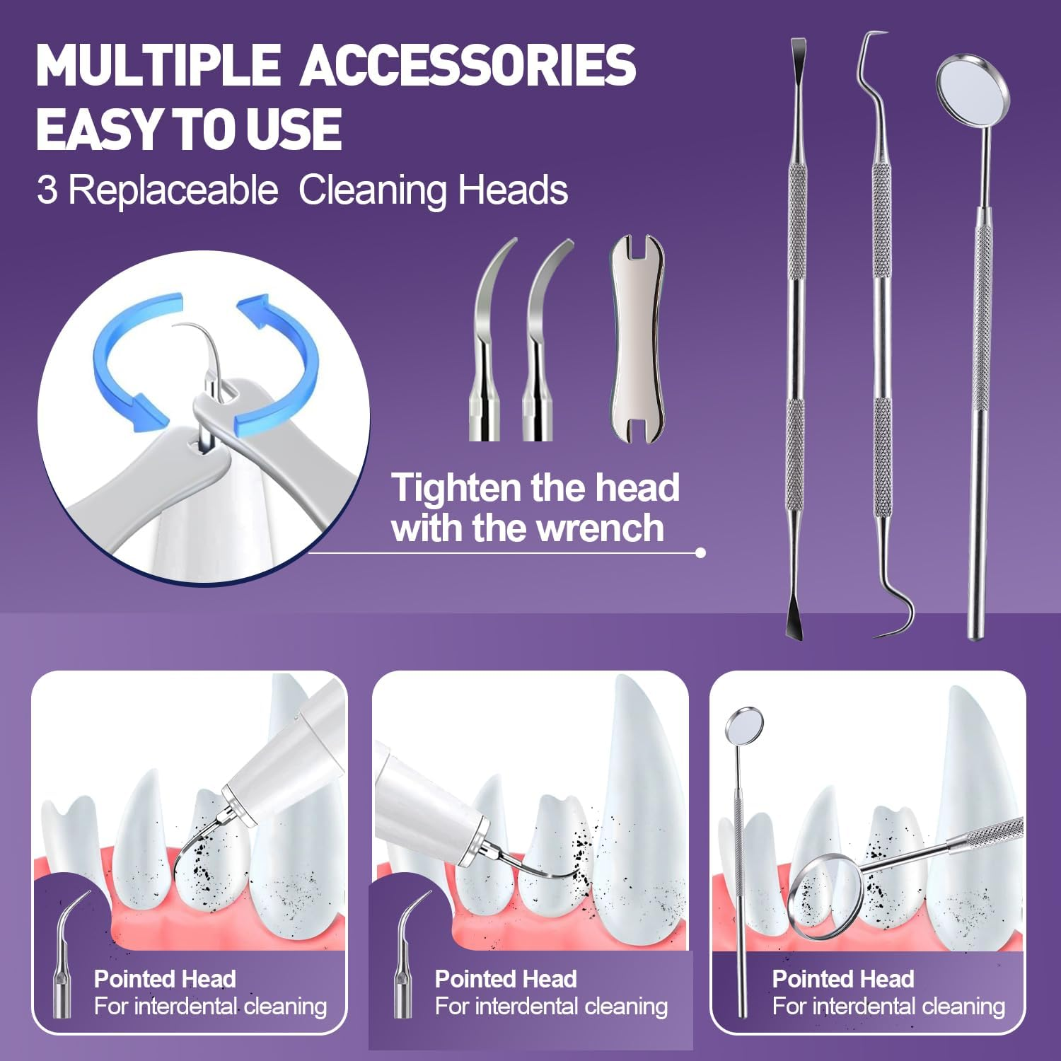 Dog Teeth Cleaning Kit-Dog Tooth Plaque Remover-Ultimate Pet Dental Care Kit - Ultrasonic Teeth Cleaner and Plaque Remover for Dogs | Complete Oral Hygiene Solution-White image number 1