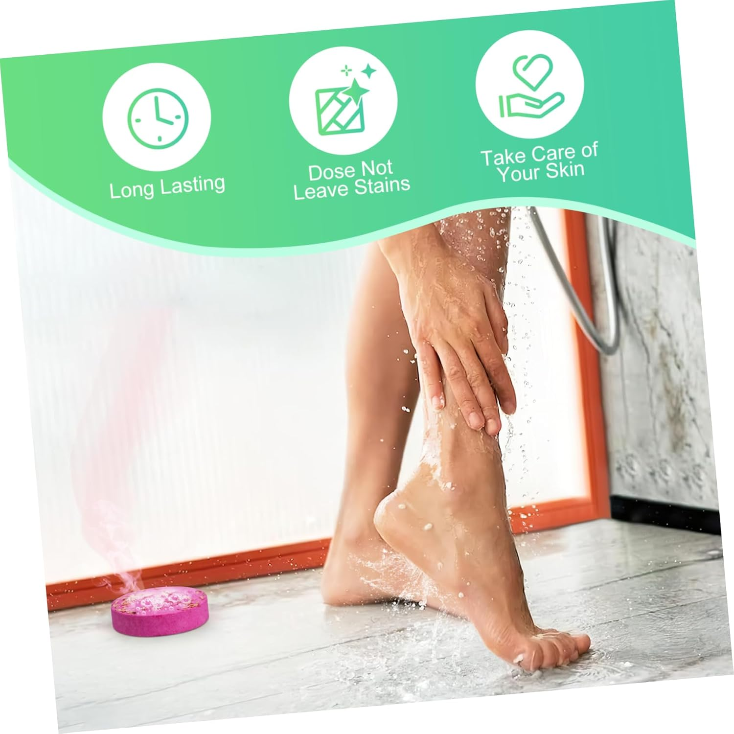 Bath Aroma Salt Tablets 8Pcs 5.6Cm round Natural Sea Salt and Dried Flowers Promote Blood Circulation Fast Dissolution Creative Elegant Design for Bathing and Relaxation image number 2