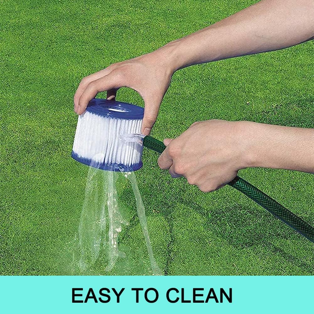 6 Pack Spa Swimming Pool Filters Cartridge Size VI for Lay Z Bestway 58323 Replacement Pool Filter Cleaner image number 3