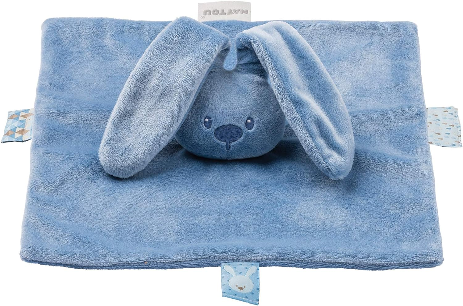 Nattou 877411 Cuddle Blanket Rabbit Companion from Birth 28 X 28 Cm Lapidou Dusky Pink