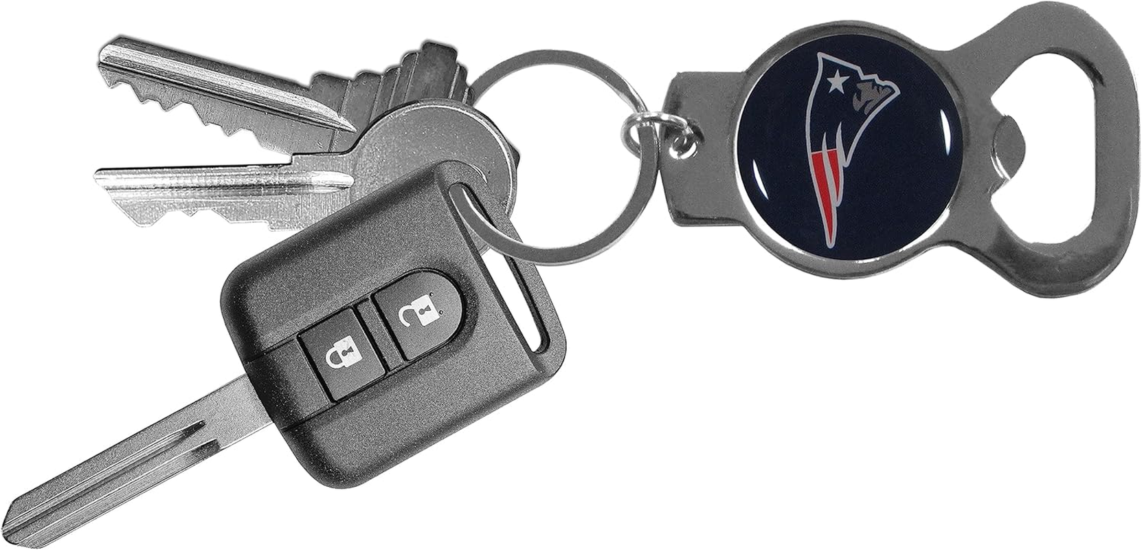 Siskiyou NFL New England Patriots Bottle Opener Key Chain image number 2