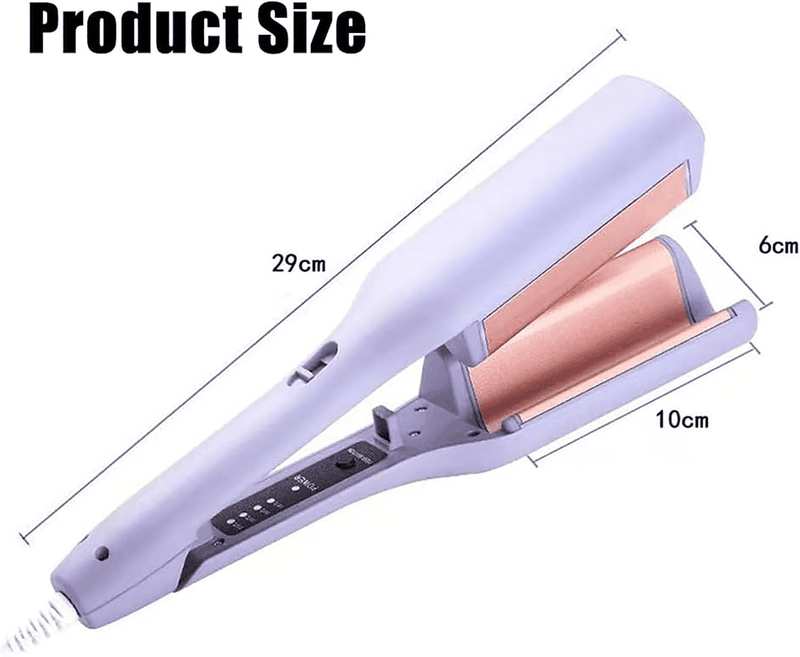 Homessencials Hair Styling Tool with Negative Ionic Technology,French Curls Iron,Wave Curling Iron,4 Gears Double-Sided Heating,Homessencials 3D Curling Iron for Quickly Creating Smooth Waves (Pink) image number 3