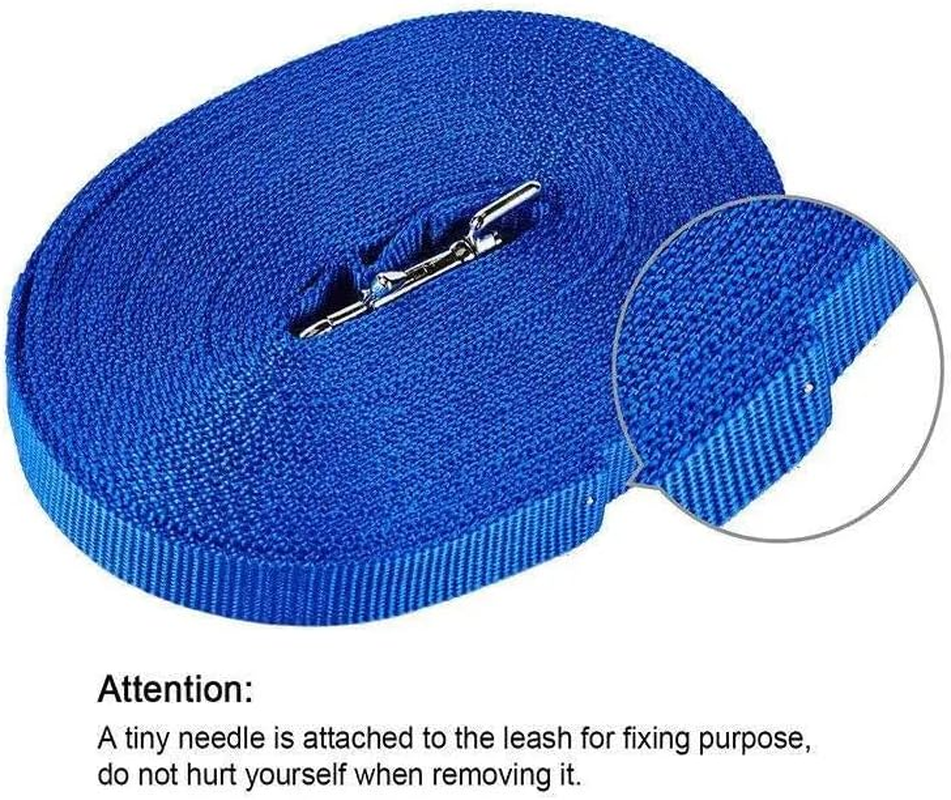 50Ft/15M Long Dog Lead Long Line Dog Leash Pet Puppy Leash Great for Dog/Puppy Training,Play,Camping,Extra Long Dog Leash- Durable with Stainless Steel Hook - Blue image number 7