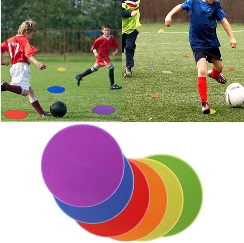 12Pcs Rubber Agility Markers, Non Slip Agility Dots Flat Field Cones Circles Rubber Floor Dots for Sports Soccer Basketball Training, Gym Training image number 5