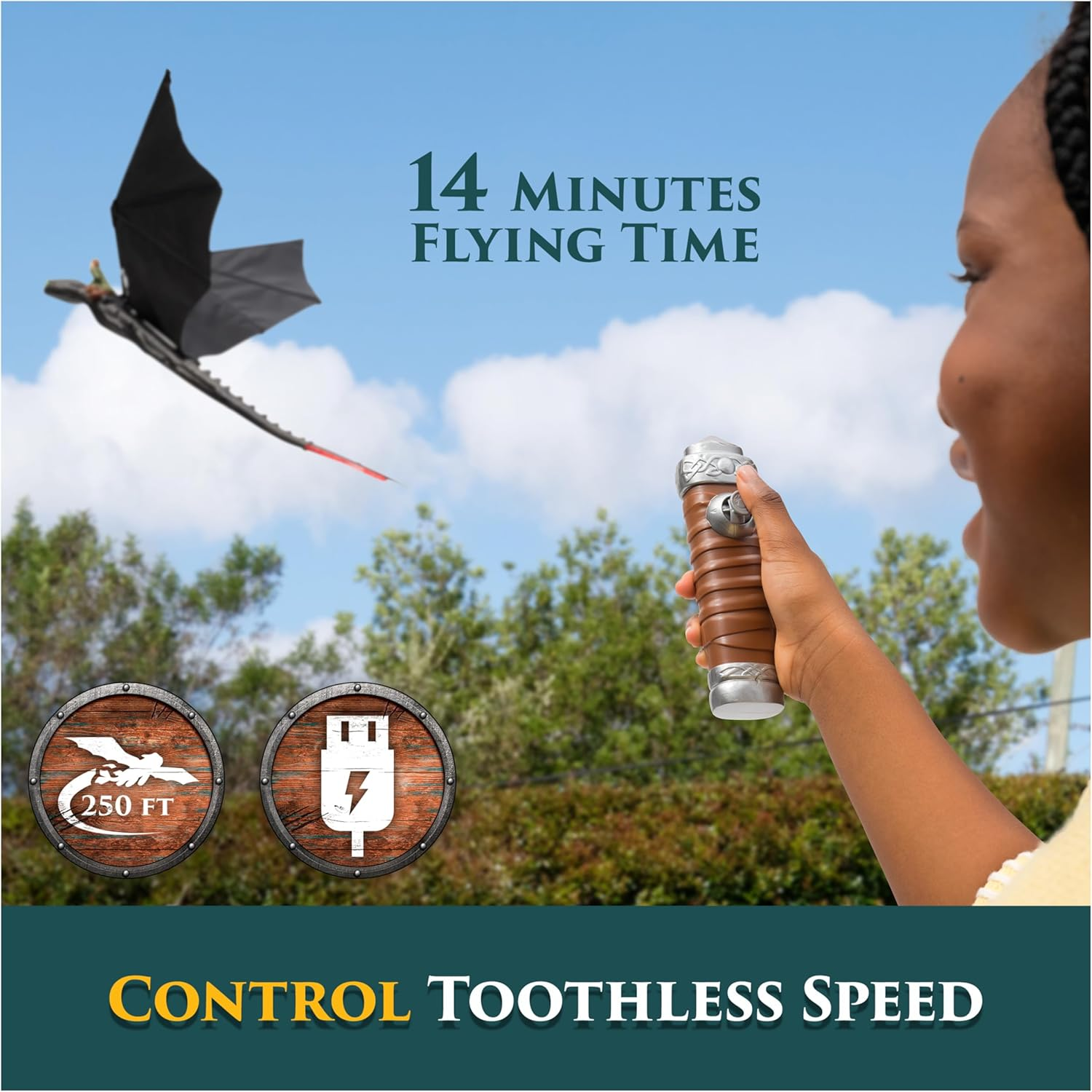 Dragon'S Movie Real Flying Toothless Radio Control image number 4