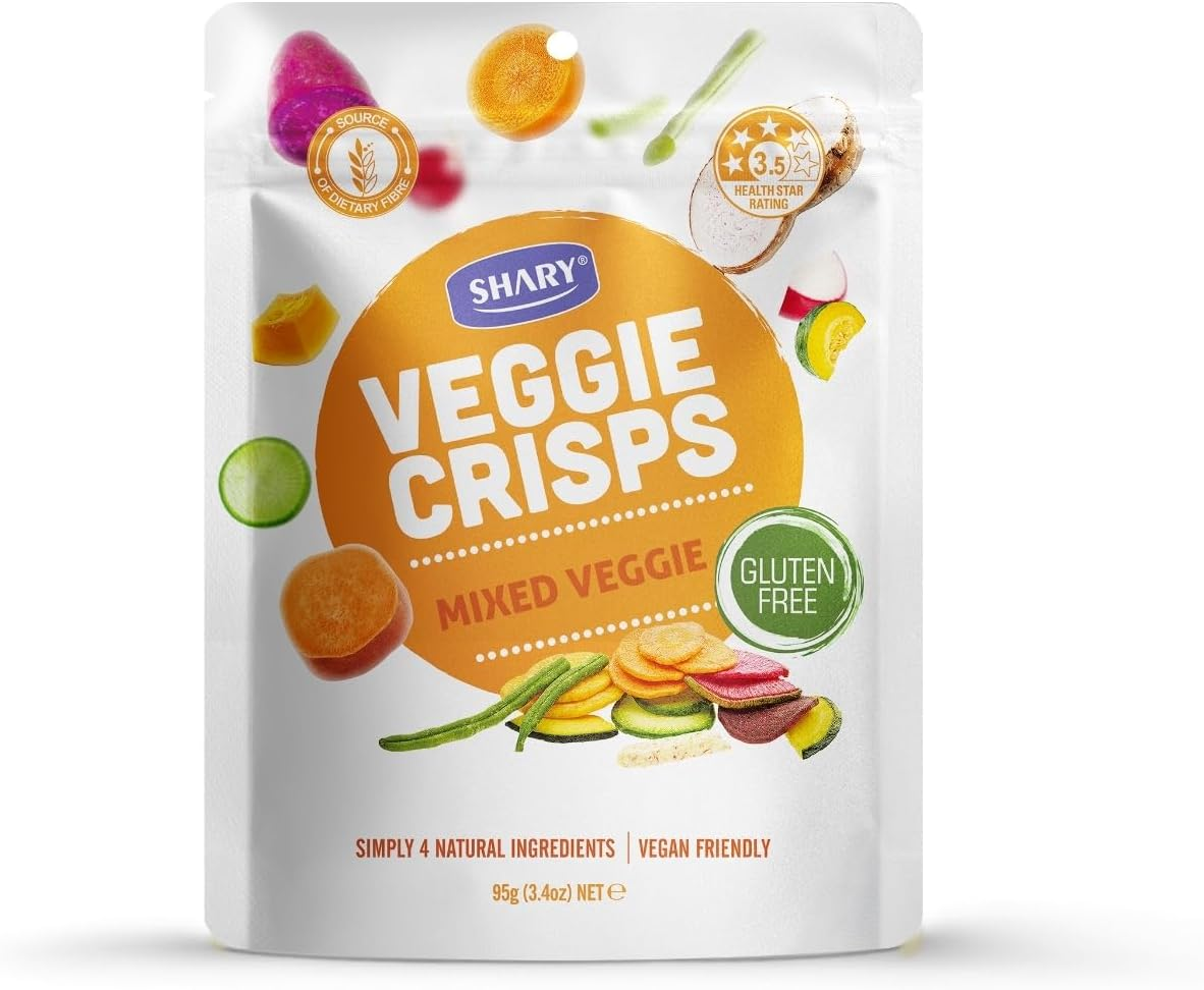 Shary Mixed Veggie Crisps, 95G - Healthy Snack, 100% Natural, Gluten-Free, Vegan, Crunchy Veggie Mix image number 3