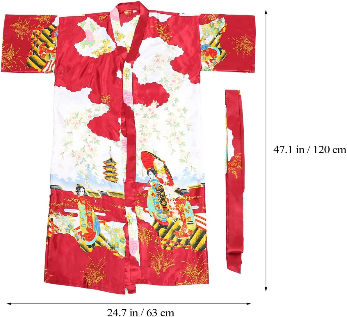 PRETYZOOM Japanese Kimono Costume Kimono Robe Japanese Kimono Sleepwear Kimono Robes for Women Men image number 2