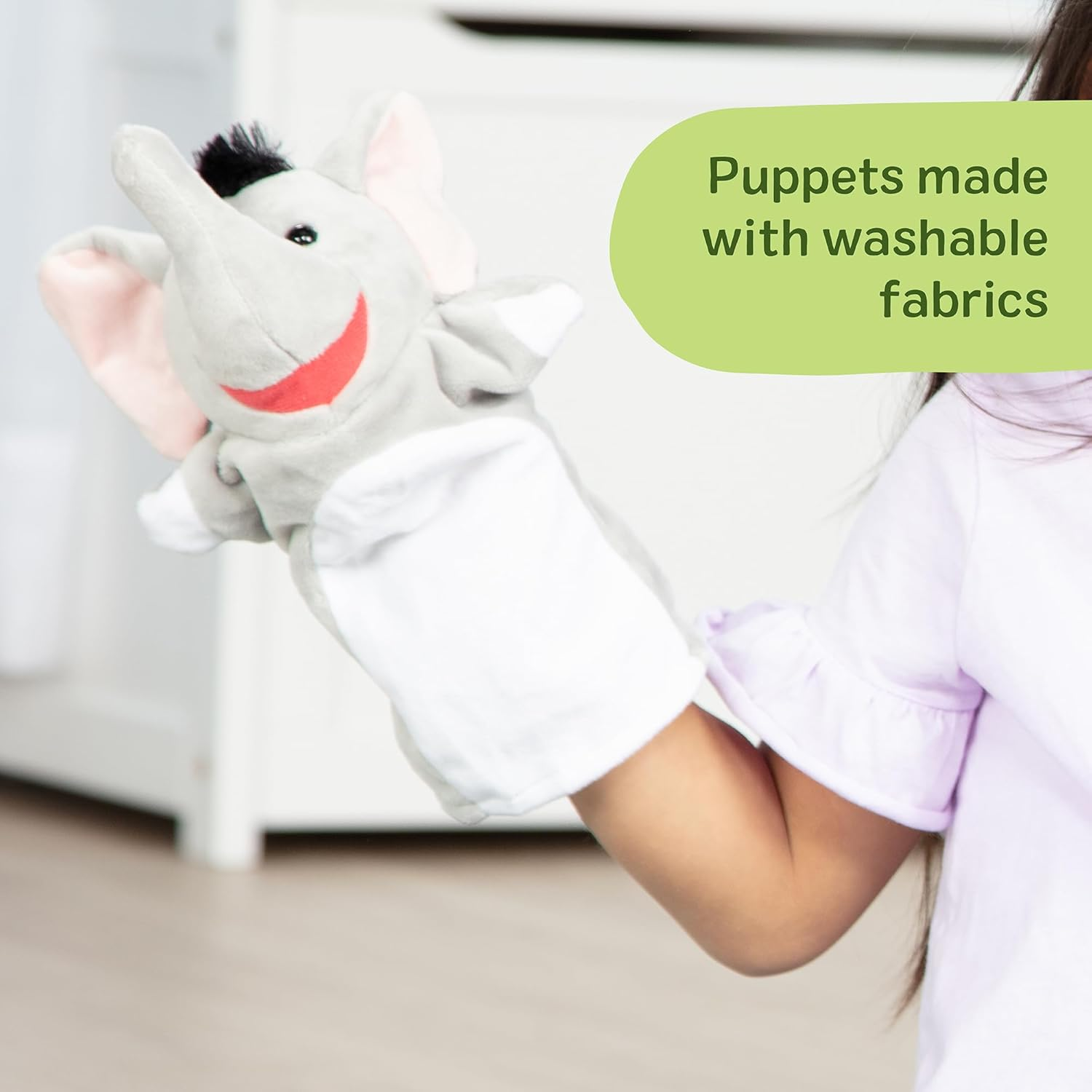 Melissa & Doug - Safari Buddies Hand Puppet Set (6 Pc) image number 4