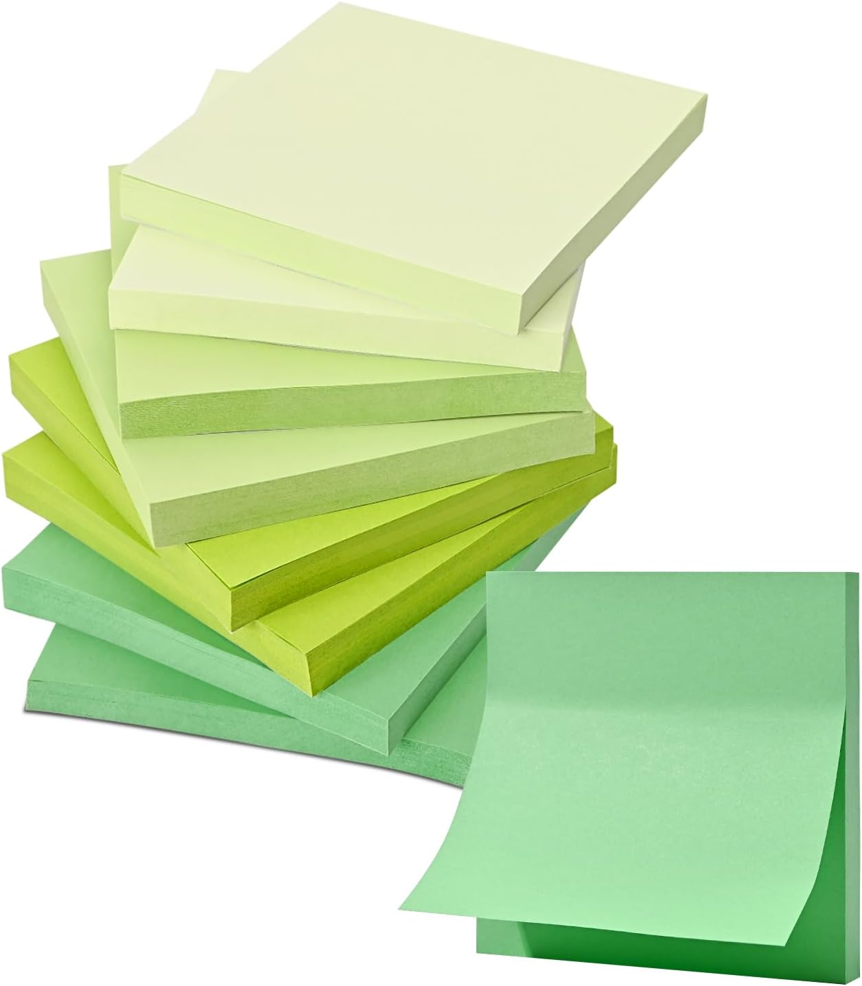 BAYTORY 640 Sheets Colored Sticky Notes, Gradient Memo Pads, Aesthetic Self-Stick Note, Self-Adhesive Sticky Note Easy to Post for Home Office School Supplies (Pink)