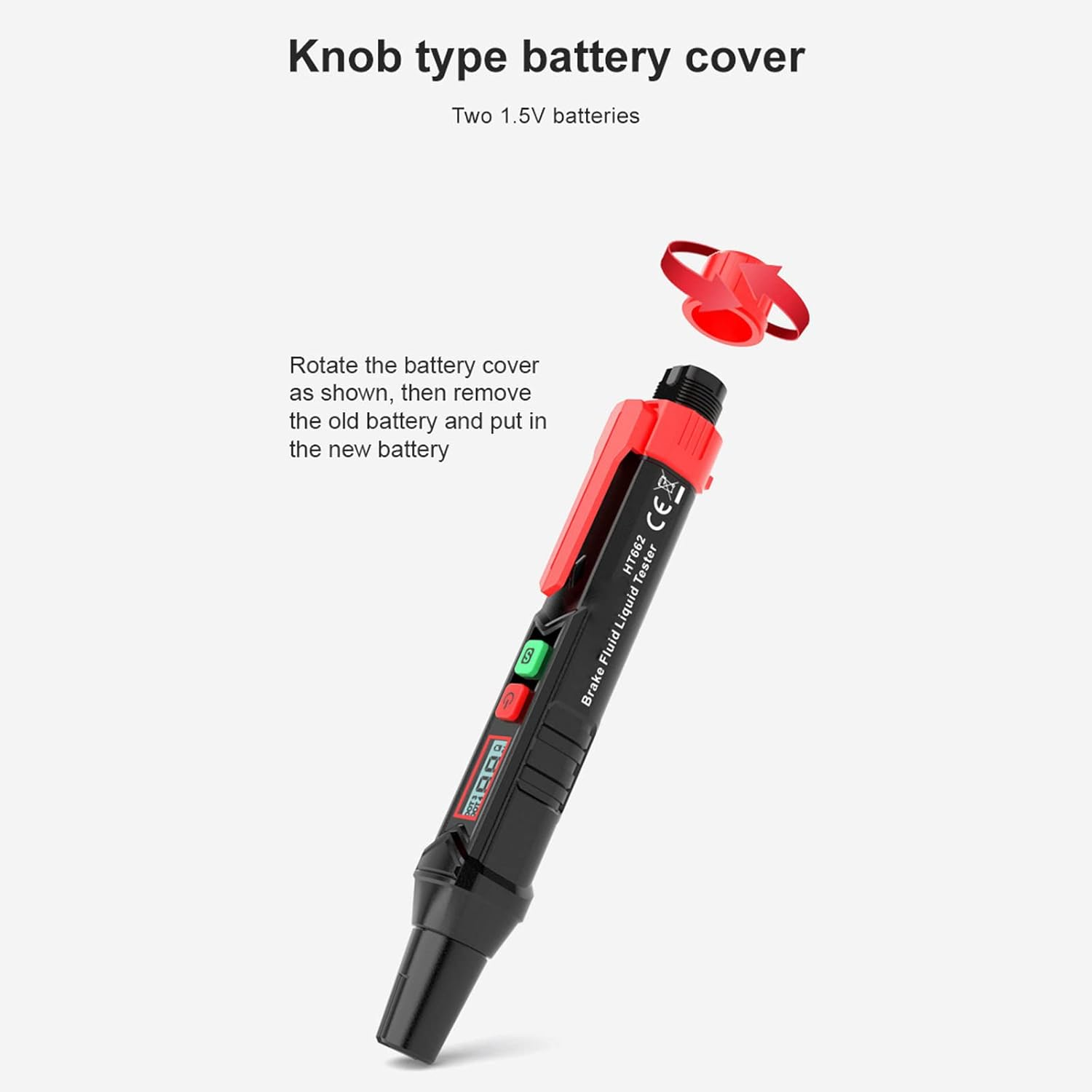 Brake Fluid Liquid Tester for Abs Utensil Tool Tool Ht662 Pen Brake Fluid Tester Testing Humidity Meter Coloring Pen Humidity Moisture Meters