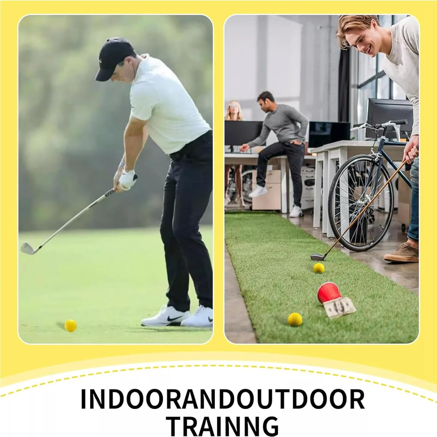 18 Pcs Practice Foam Golf Balls,Foam Practice Balls Light Soft Elastic Training Multifunction Sport Balls,Indoor Outdoor Training Aid Balls,Soft Practice Balls for Backyard - Blue image number 4