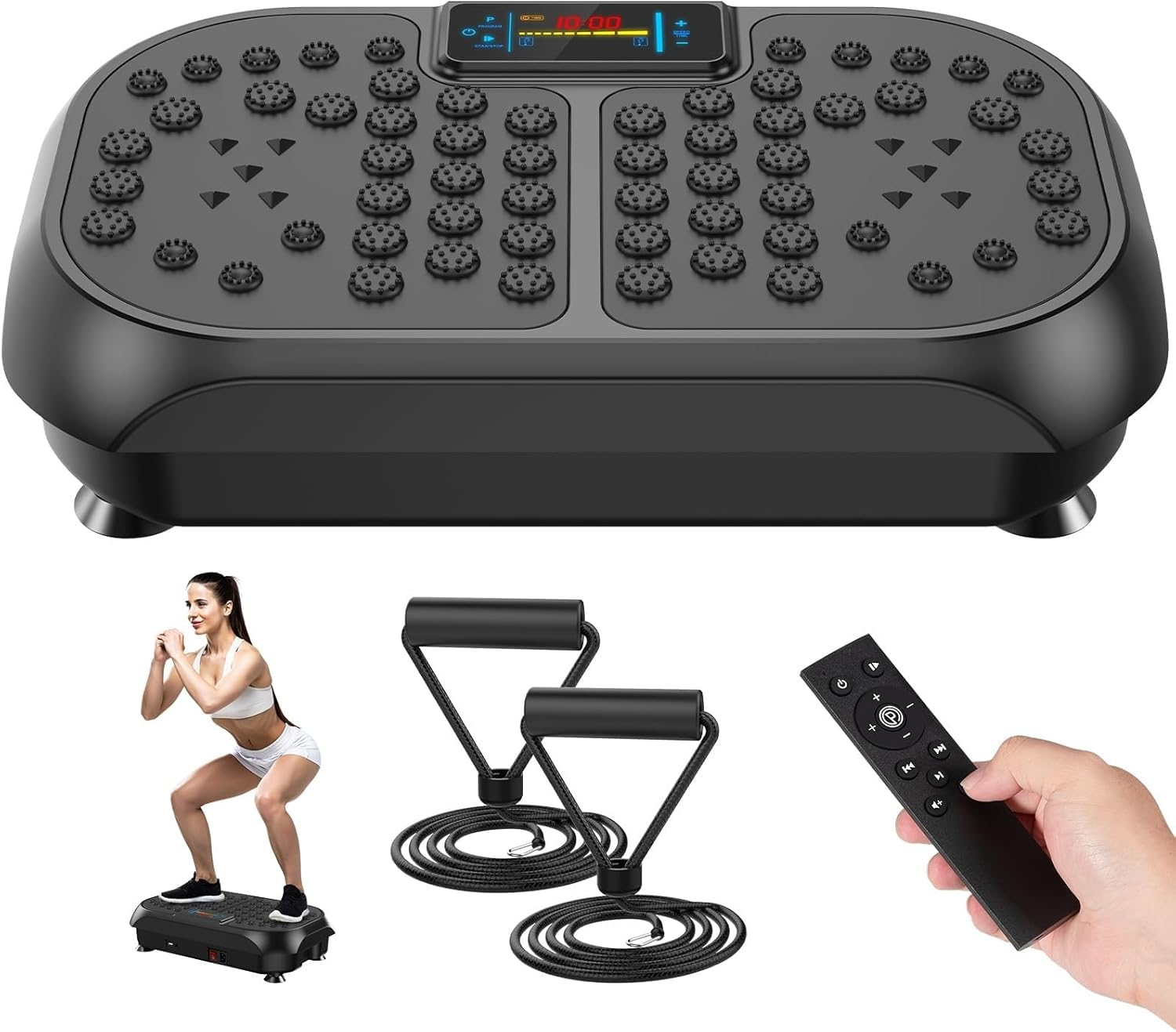 Vibration Plate Exercise Machine, Vibration Plate for Lymphatic Drainage, Whole Body Vibrating Plate Exercise Machine, Waver Vibration Plate High-Intensity Fitness Equipment for Weight Loss