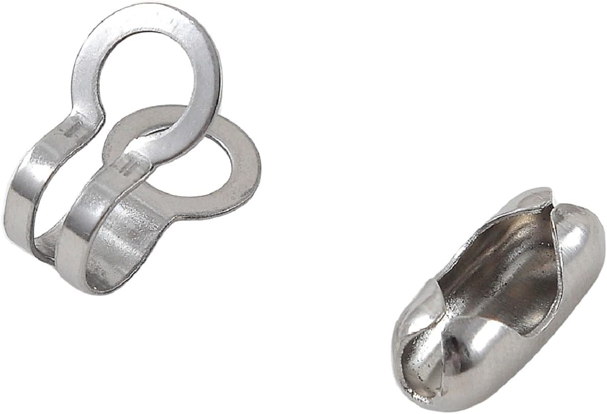 197 Inch Beaded Ball Pull Chain Extension Roller Shade Bead Chain Extende, Great Pulling Force Stainless Steel with 10 Connectors (4.5Mm, Silver) image number 5