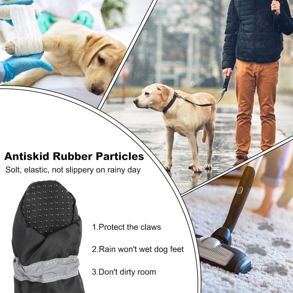 Anti Slip Adjustable Breathable Pet Snow Shoes, anti Slip Waterproof Protective Dog Shoes Rain Boots Pet Socks Booties Dog Outdoor Shoes Running Shoes (XL Large) image number 6