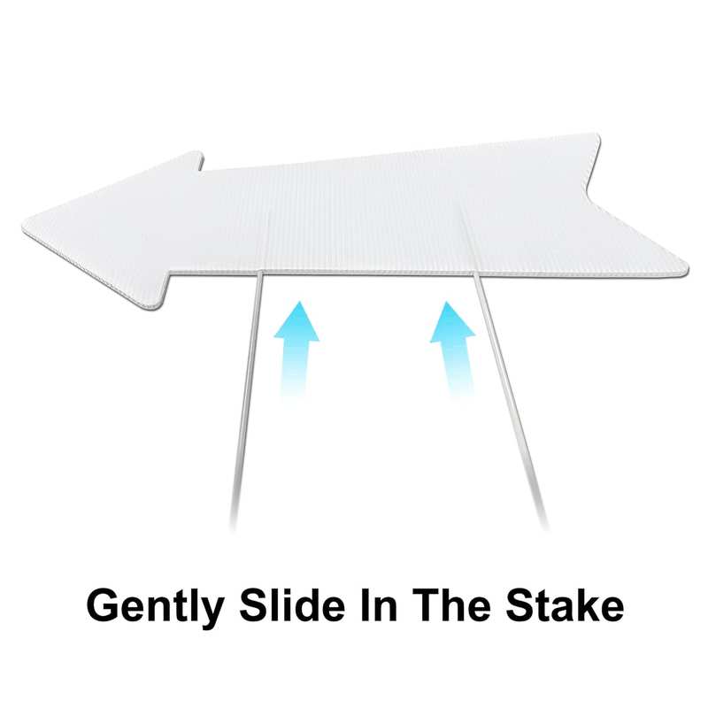 Blank Arrow Signs with Stakes 15 Pack 17 X 6 Inches Wedding Directional Yard Signs with Stakes, This Way Arrow Yard Signs Birthday Party Signs Arrow image number 4