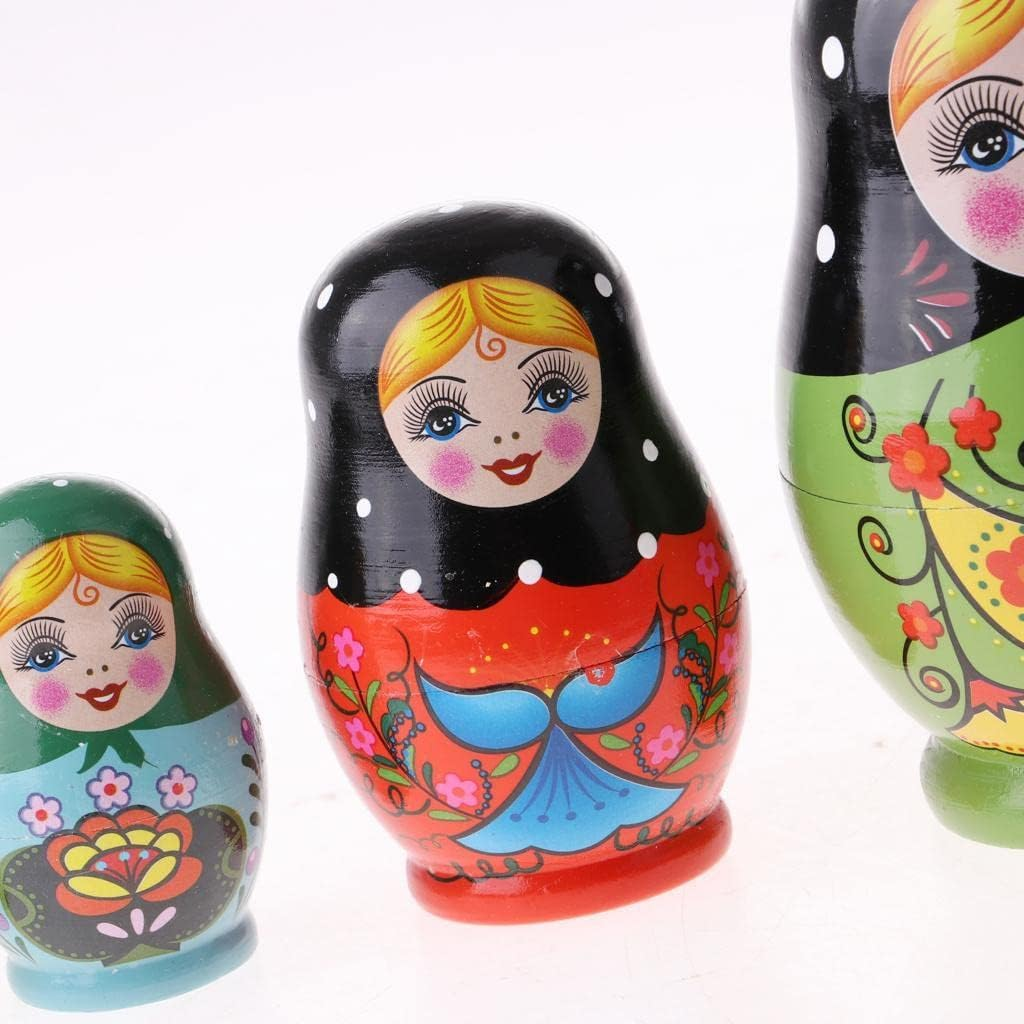 5Pcs Wooden Russian Nesting Doll Matryoshka Toys image number 3