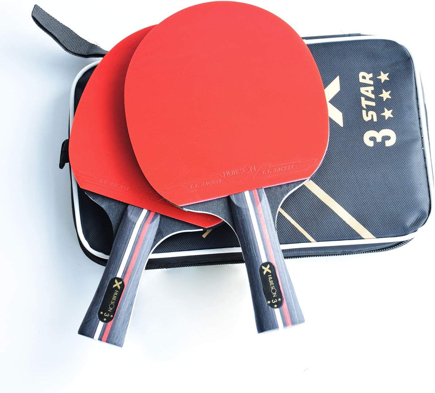 Premium Ping Pong Paddle Set, Table Tennis Racket Set Soft Sponge Rubber, Carry Bag Included image number 1